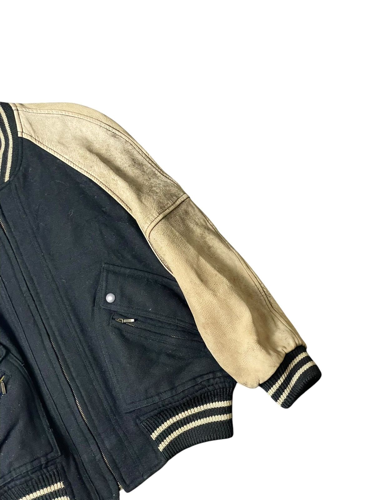 Japanese Brand × Vintage La Mode ROPÉ Leather Varsity Jacket (98) Size US XS / EU 42 / 0 - 3 Thumbnail
