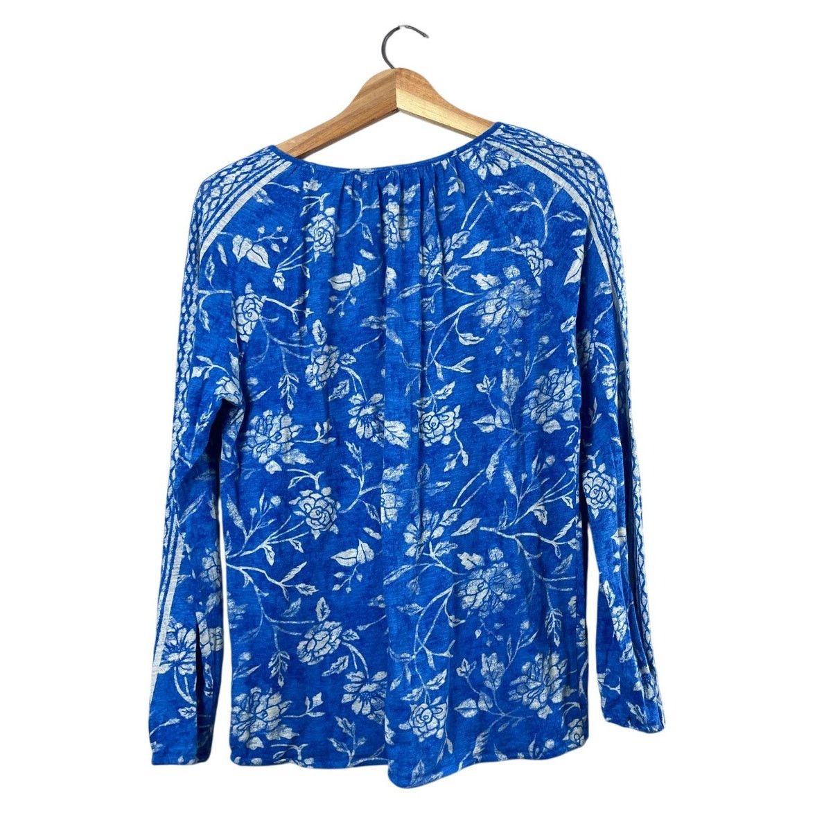 Lucky Brand Blue Floral Lucky Brand Blouse L Size L / US 10 / IT 46 - 3 Thumbnail