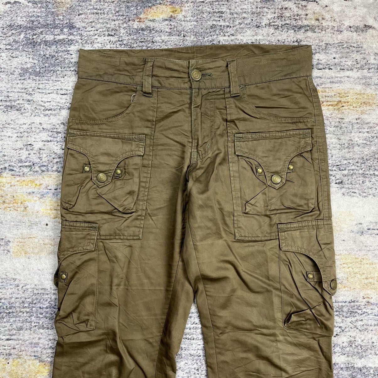14th Addiction × Le Grande Bleu (L.G.B.) × Tornado Mart Tornado Mart boot cut multi pocket cargo pants vkei style Size US 29 - 4 Thumbnail