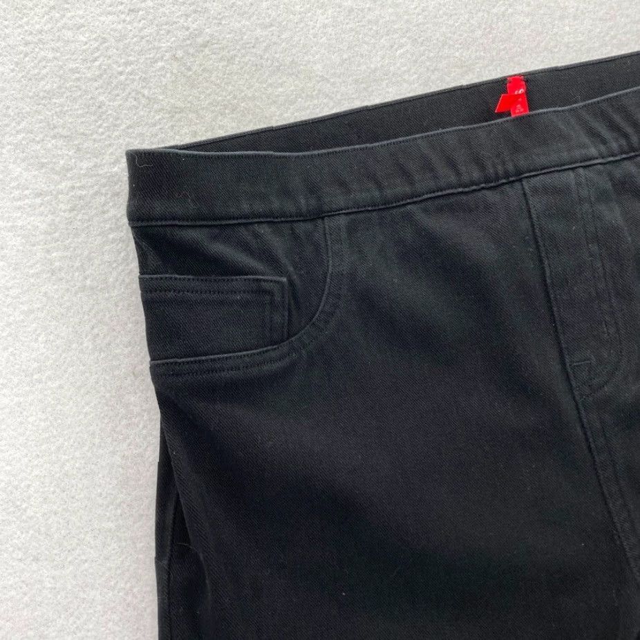Spanx SPANX Pull On Leggings Women's 1X Black Stretch Knit Skinny Ankle High Rise Size 40" / US 18 - 3 Thumbnail