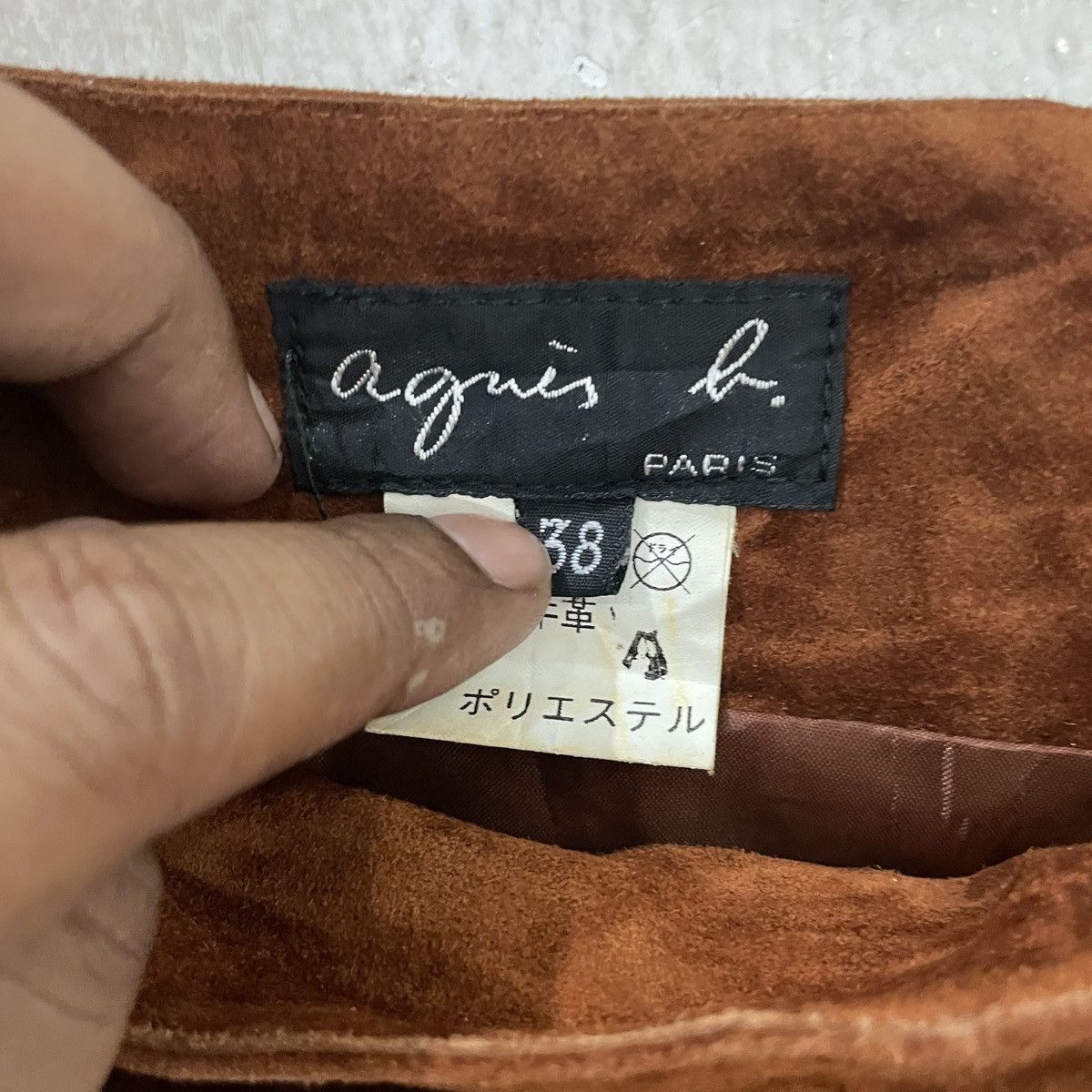 agnes b. Vintage Agnes B Leather Skirts Size 29" - 5 Thumbnail