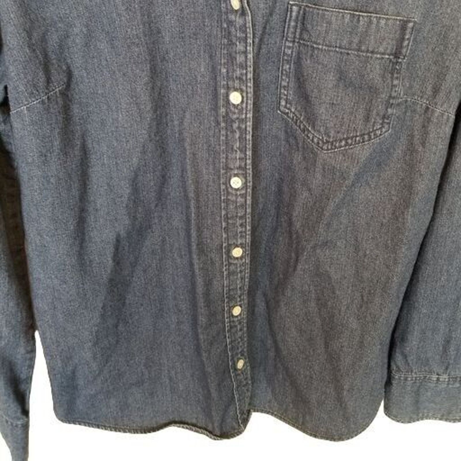 J.Crew J. Crew Womens Denim Shirt Size M Classic Heritage Preppy Size M / US 6-8 / IT 42-44 - 3 Thumbnail