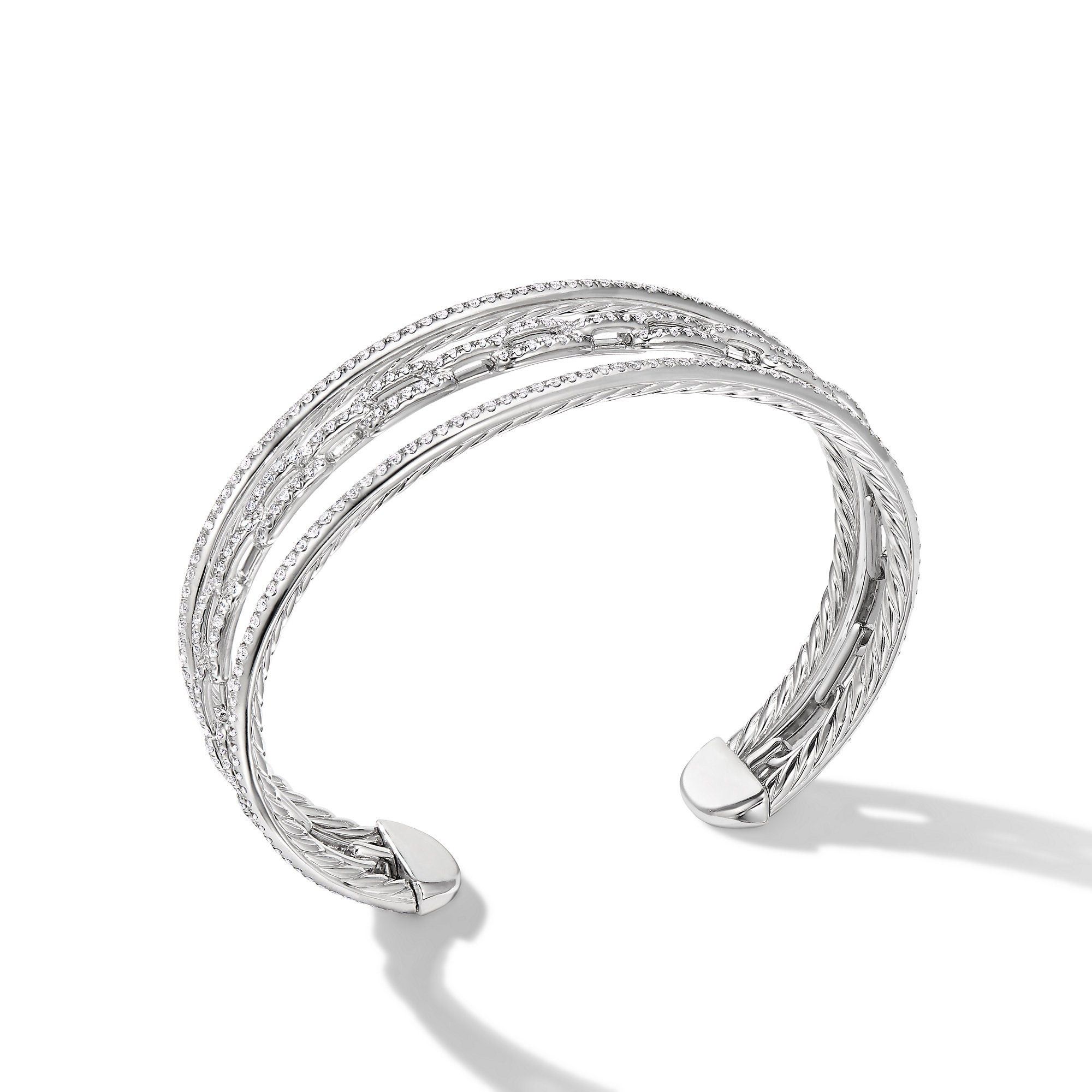 David Yurman o1w1db10325 Bracelet in 18K White Gold with Diamonds & 9.7mm Size ONE SIZE - 1 Thumbnail