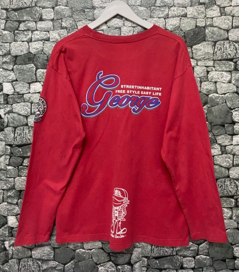 George Vintage Y2k George Grafic Character Long Sleeve Shirt Size US M / EU 48-50 / 2 - 2 Thumbnail