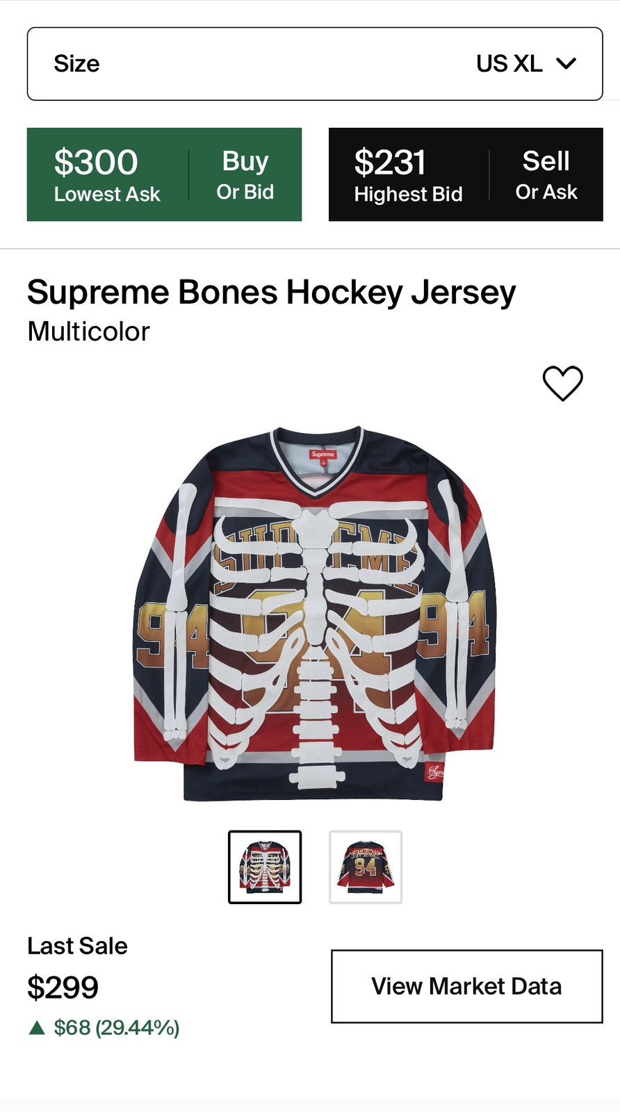 オンラインストア売上 supreme Bones Hockey Jersey
