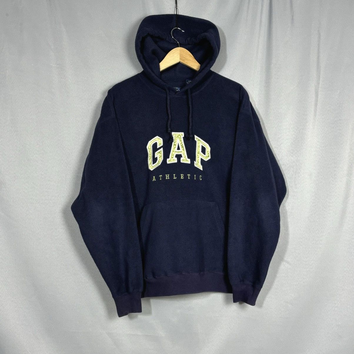 Gap Gap vintage fleece hoodie big logo rare dark blue streetwear Size US M / EU 48-50 / 2 - 1 Thumbnail