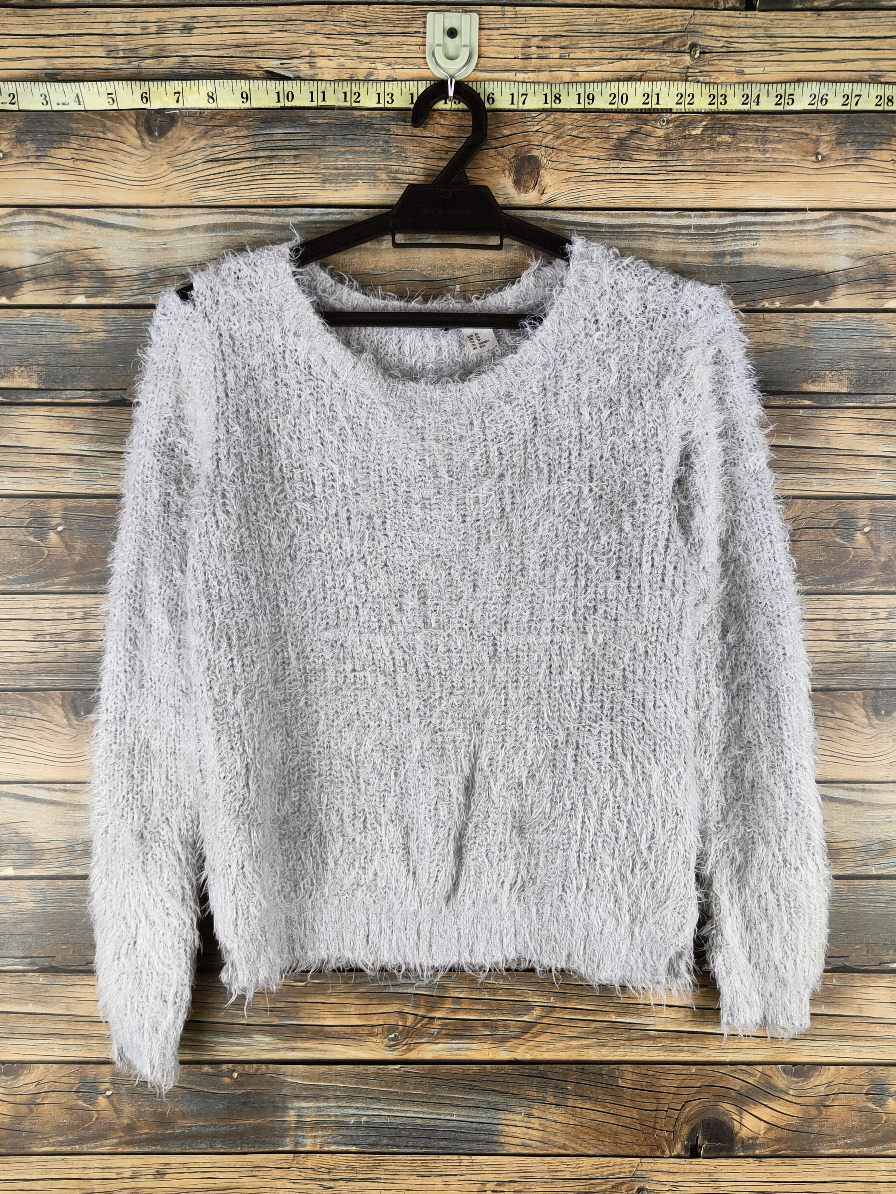Japanese Brand DL Japanese Brand Gray Fur Mohair Knitwear #46-468 Size XS / US 0-2 / IT 36-38 - 1 Thumbnail
