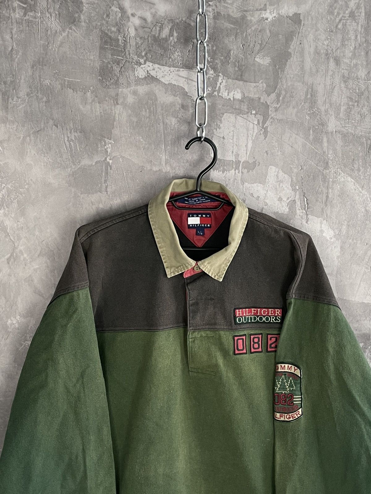 Tommy Hilfiger Vintage Tommy Hilfiger Rugby Long Sleeve Polo y2k Size US L / EU 52-54 / 3 - 7 Thumbnail