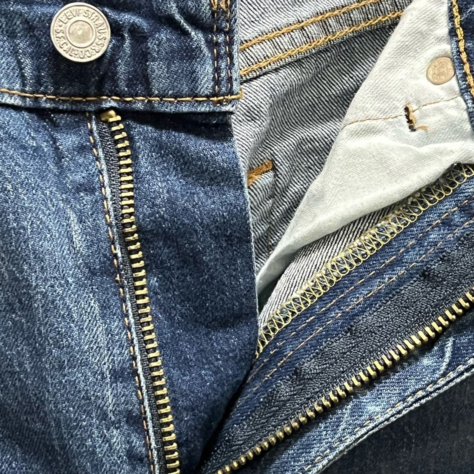 Levi's Levi's 505 Jeans Men W31 L32 Blue Denim Straight Leg Regular Size US 31 - 4 Thumbnail