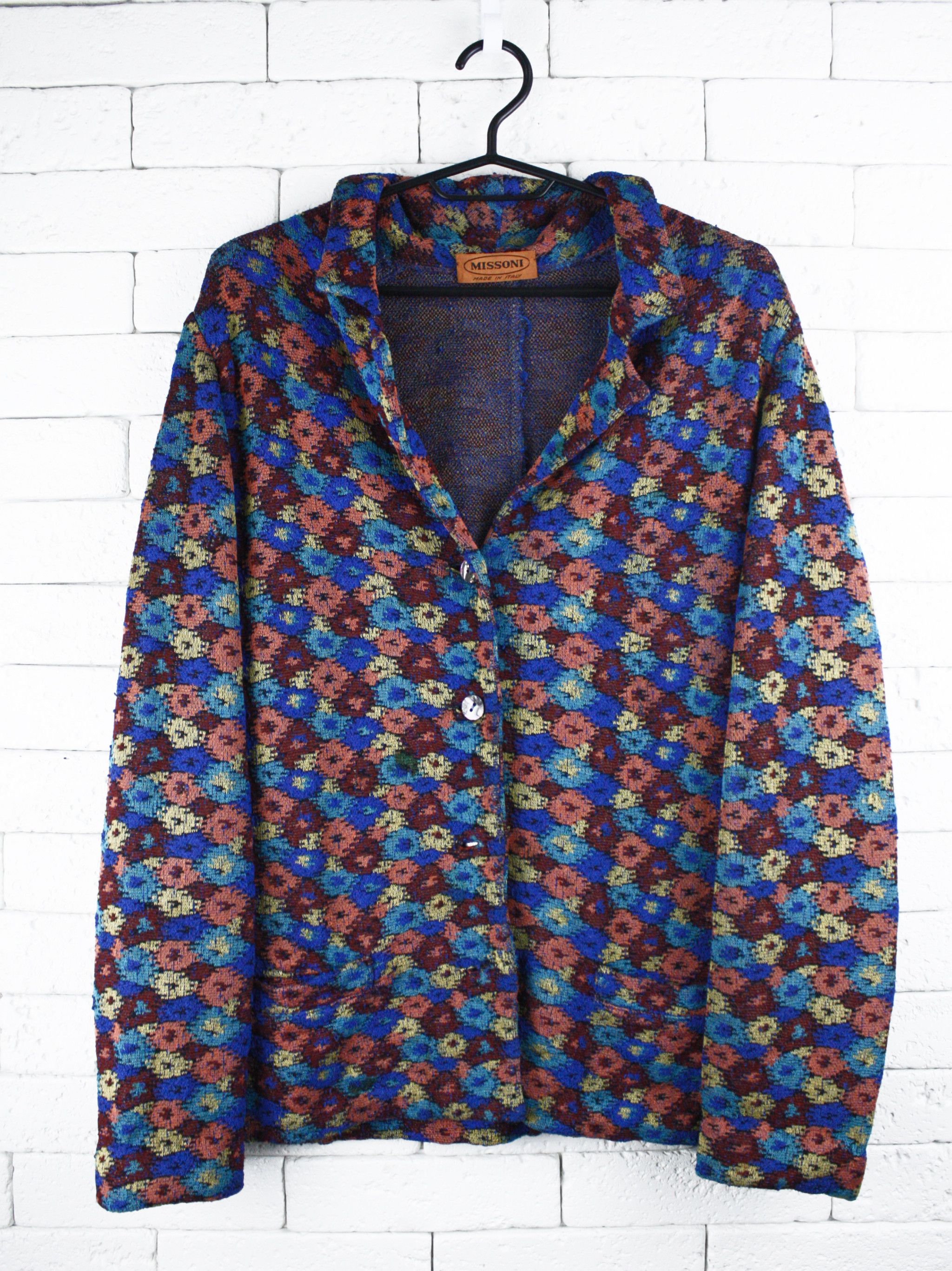 Missoni Missoni Cardigan Italy Abstract Floral Knit Vintage Size M / US 6-8 / IT 42-44 - 1 Thumbnail