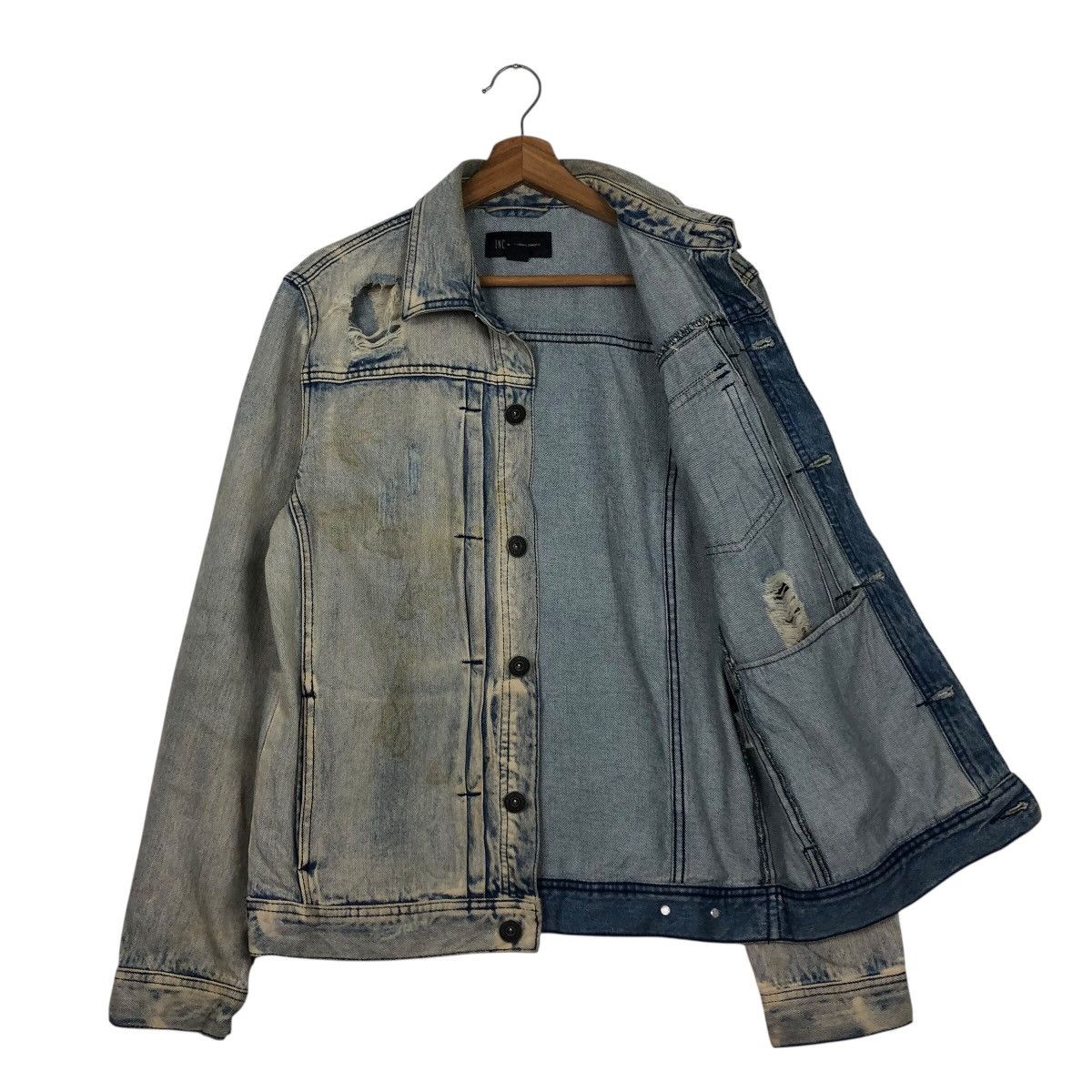Japanese Brand 📌Distressed Biker Denim Jacket Punk Style INC Issey Miyake Size US S / EU 44-46 / 1 - 16 Thumbnail