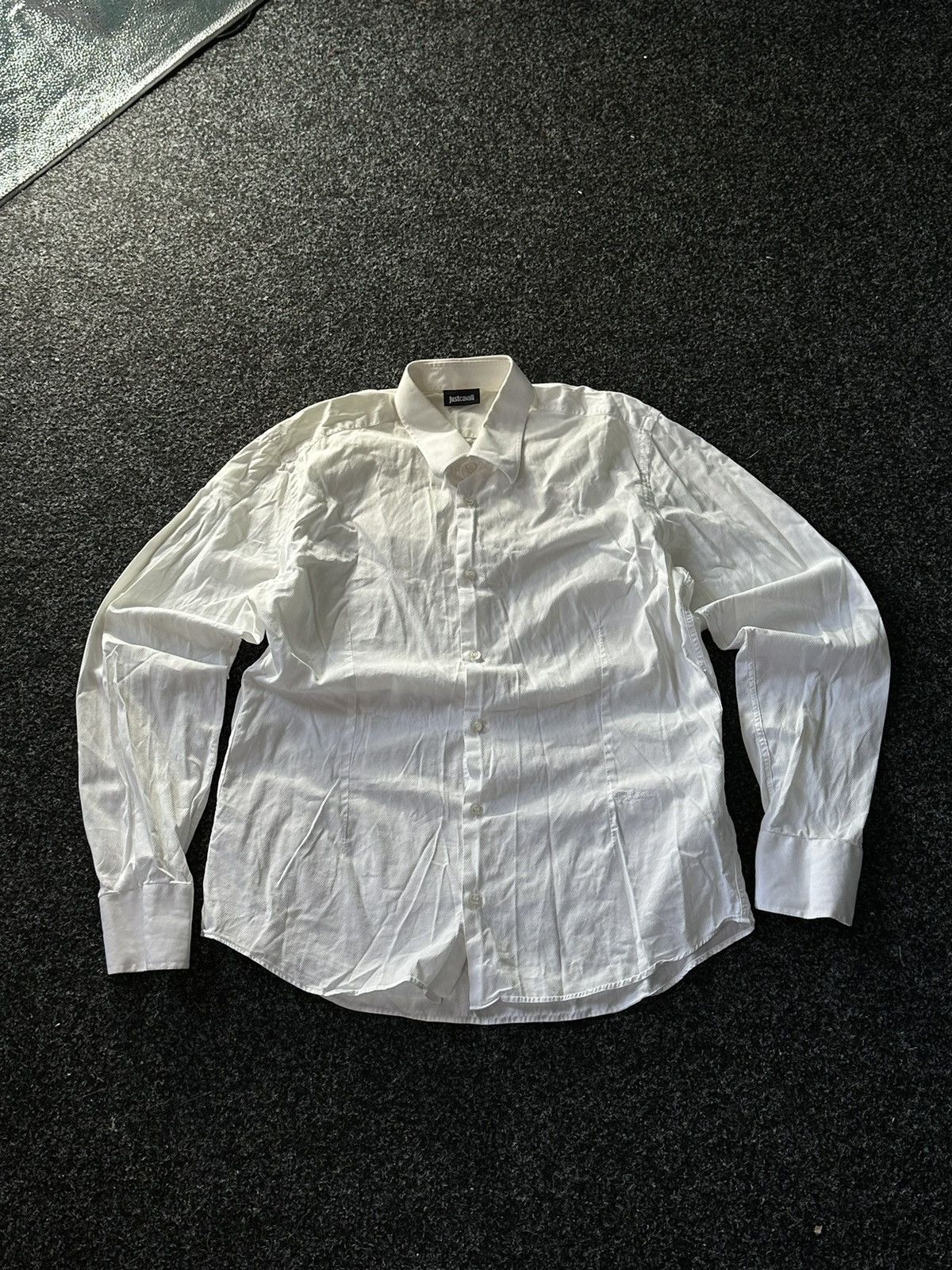 Just Cavalli × Vintage RARE🚨 Just Cavalli WHITE embroidered logo Shirt old money Size US M / EU 48-50 / 2 - 1 Thumbnail