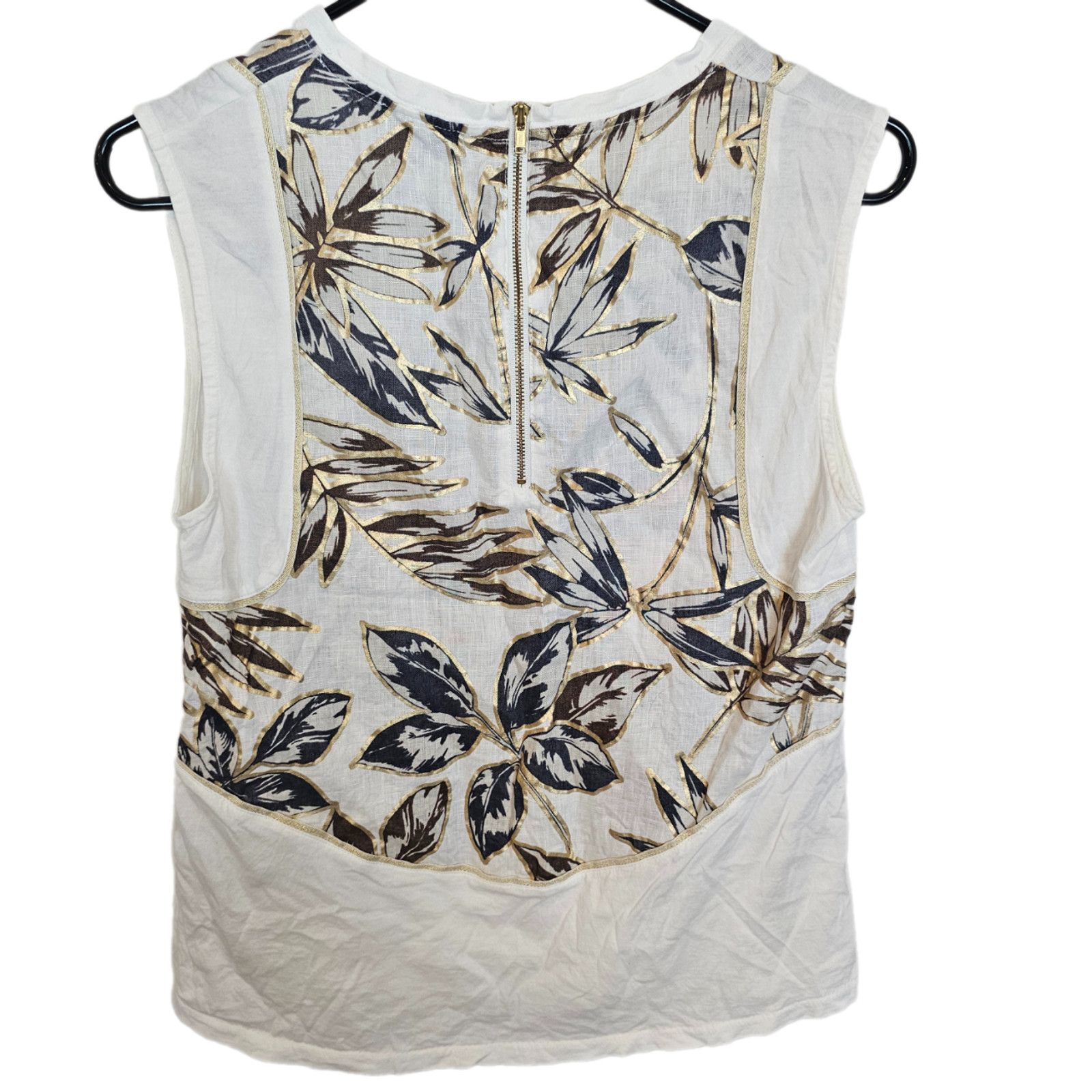 J.Crew J Crew Womens Floral Metallic Tank Top Size S Leaf Print Size S / US 4 / IT 40 - 6 Thumbnail