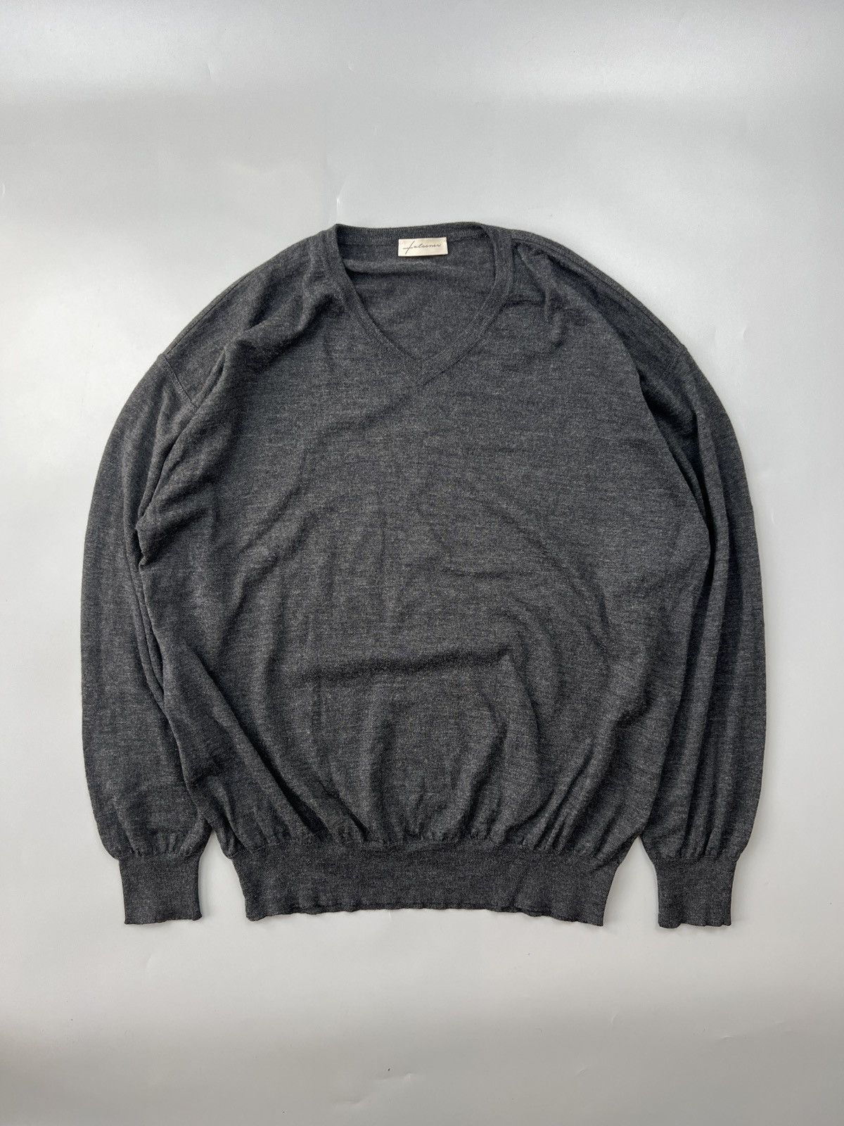 Other Falconeri Merino Wool Silk V Neck Sweater (Y0515) Size US L / EU 52-54 / 3 - 1 Thumbnail