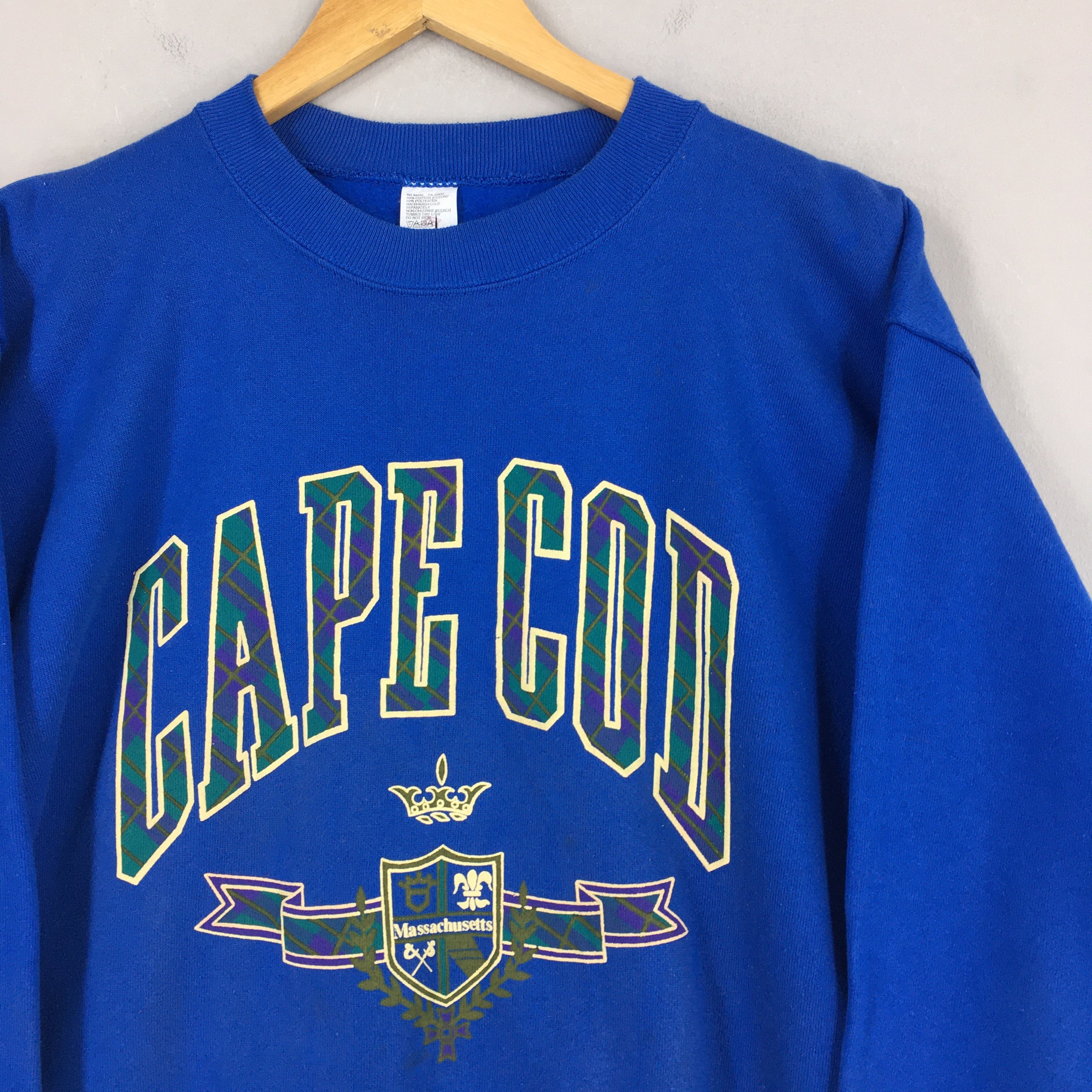 Vintage Vintage Cape Cod Massachusetts Blue Sweatshirt Large Size US L / EU 52-54 / 3 - 2 Thumbnail