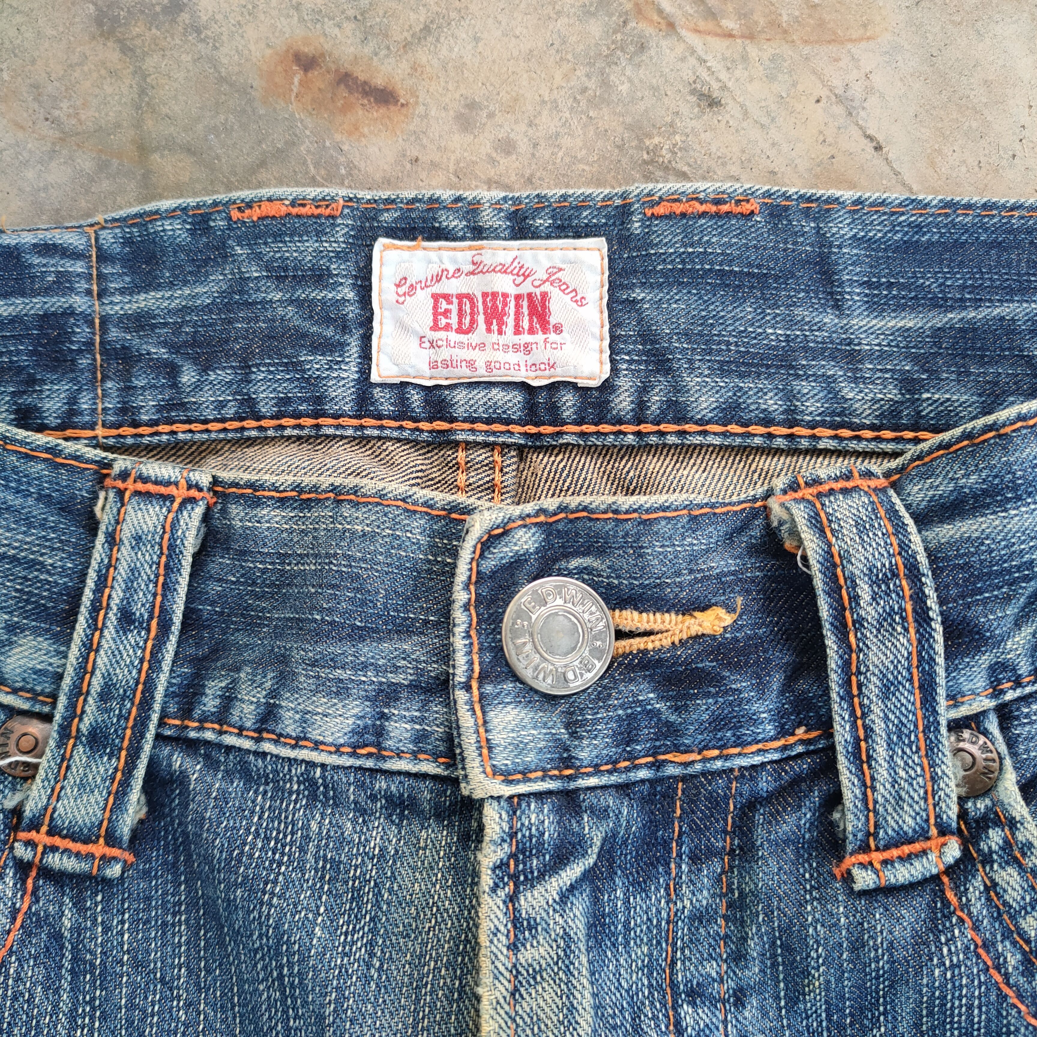 Edwin # EDWIN VINTAGE RIPPED FADED JEANS DENIM PANTS Size US 32 / EU 48 - 6 Thumbnail