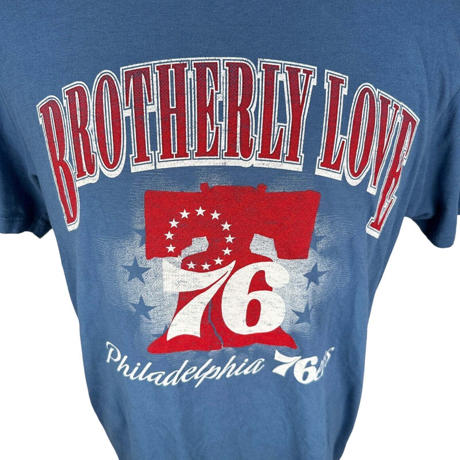47 Brand Philadelphia 76ers T-Shirt Men L Blue Cotton Brotherly Love Size US L / EU 52-54 / 3 - 2 Thumbnail