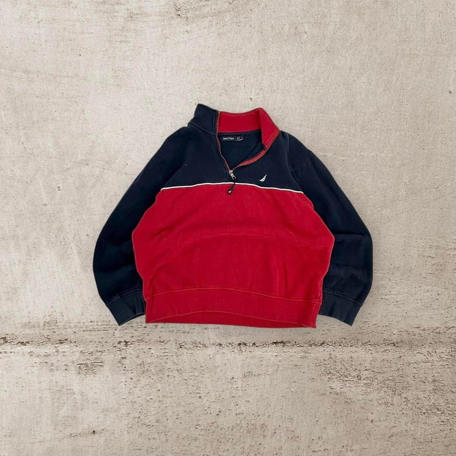 Nautica Vintage y2k baggy quarter zip nautica sweatshirt Size US L / EU 52-54 / 3 - 2 Thumbnail