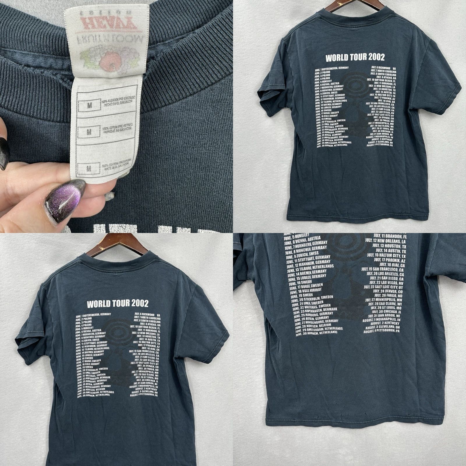 Vintage VINTAGE NO TAG Shirt Mens M Black T-Shirt Rock Band Tear It Up Tour 2000s Punk Skatercore 90s Theme Men Size US M / EU 48-50 / 2 - 8 Thumbnail
