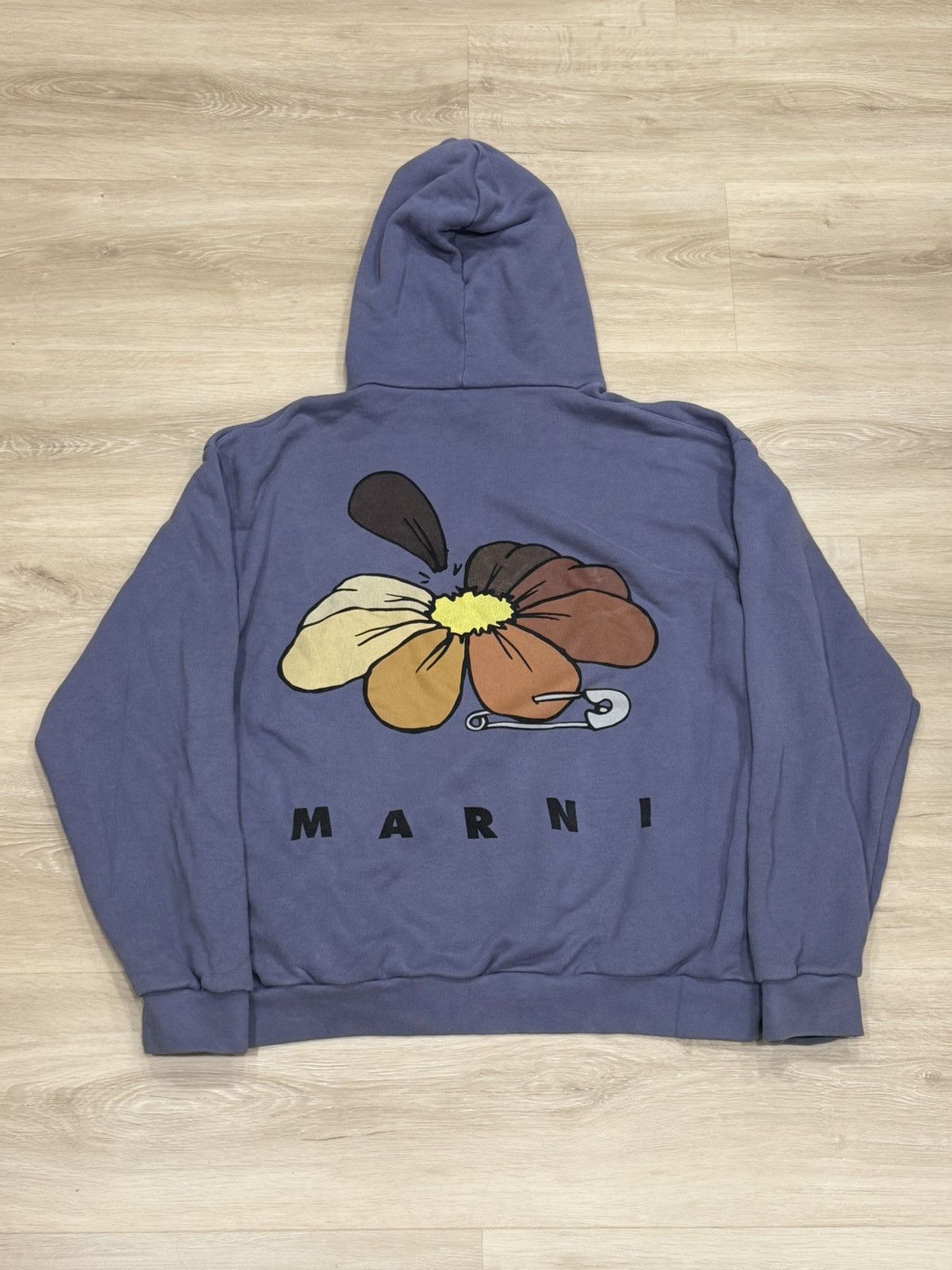 Marni Marni Flower Logo Hoodie Size US XXL / EU 58 / 5 - 1 Thumbnail