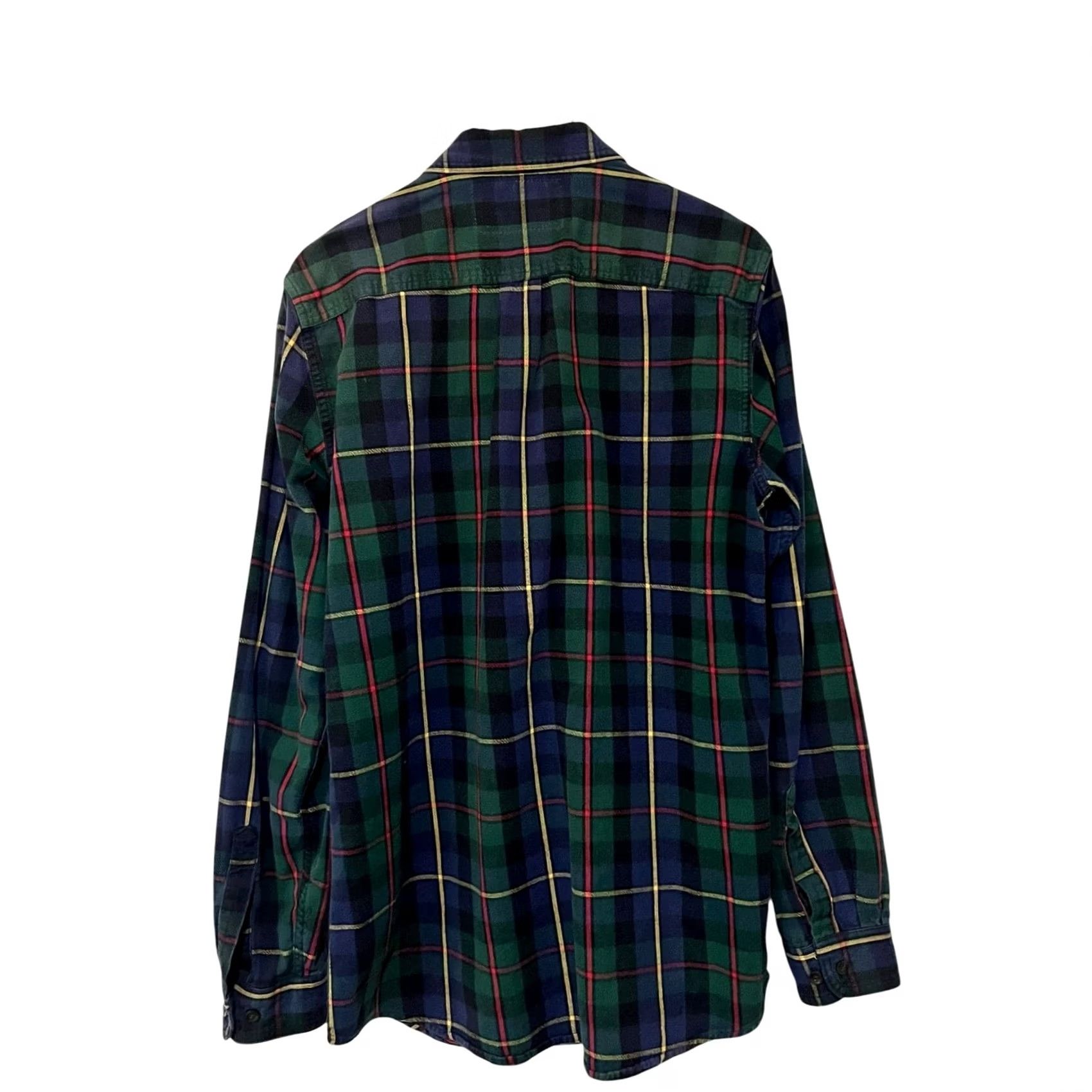 Vintage VINTAGE Shirt Men's Scotch Plaid Flannel Button Up Green Navy 90s Cotton M Mens Size US M / EU 48-50 / 2 - 3 Thumbnail