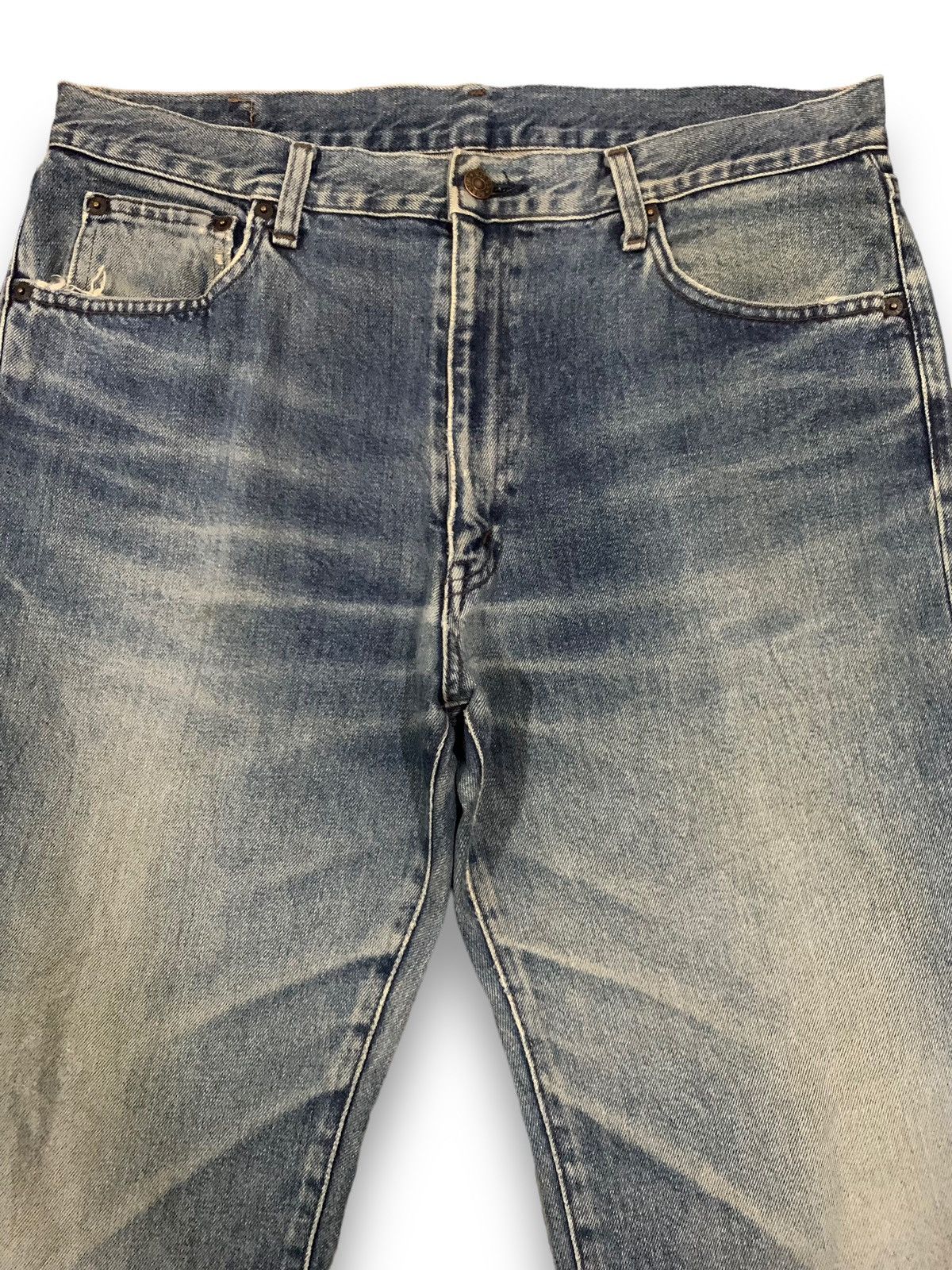 Japanese Brand Vintage Japanese Brand Bobson Blue Washed Loose Fit Jeans Size US 34 / EU 50 - 3 Thumbnail