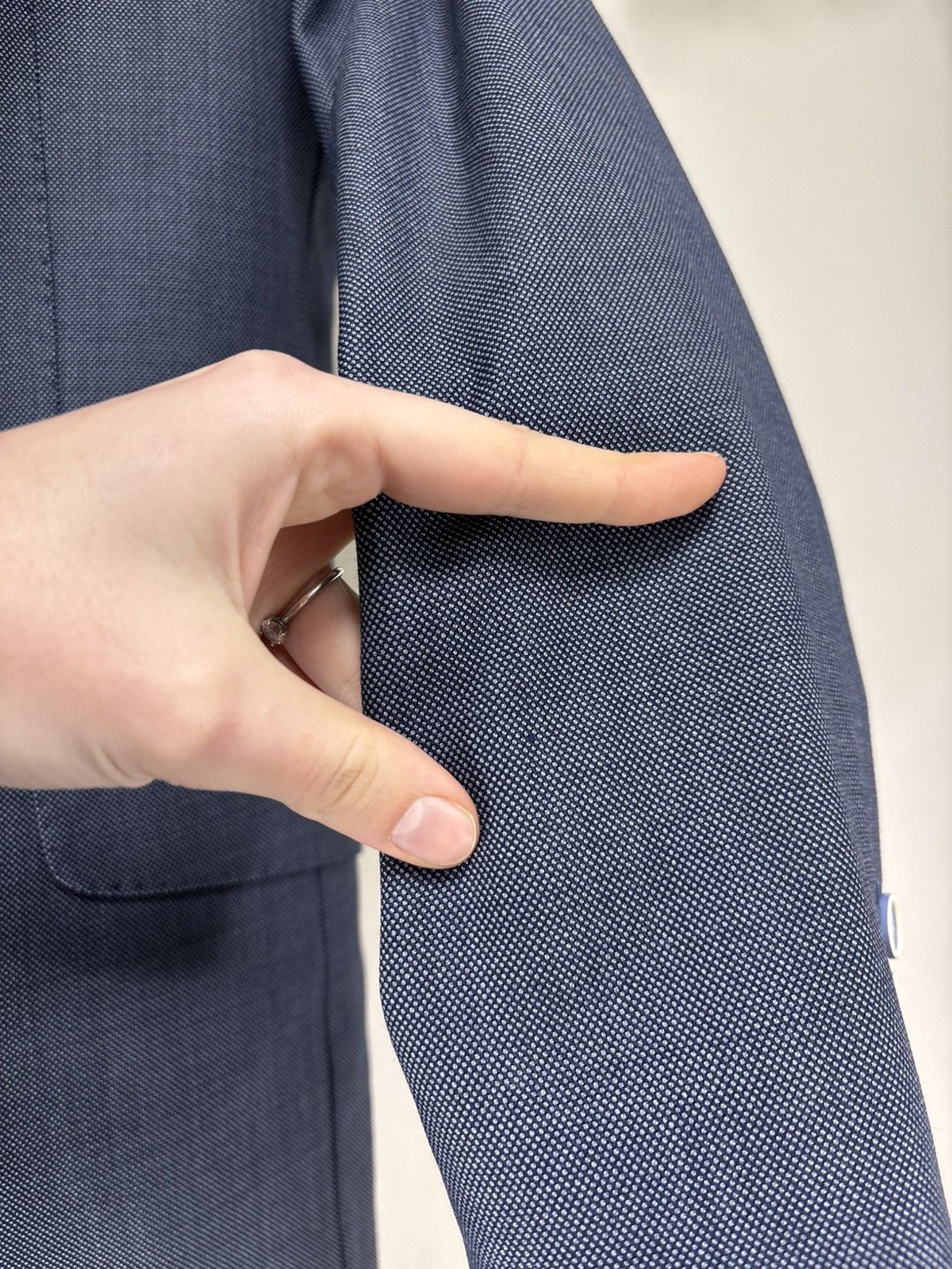 Vitale Barberis Canonico Thomas Baldwin Sartoriale Men’s VBC Super 140s Wool Suit Size 40R - 18 Thumbnail