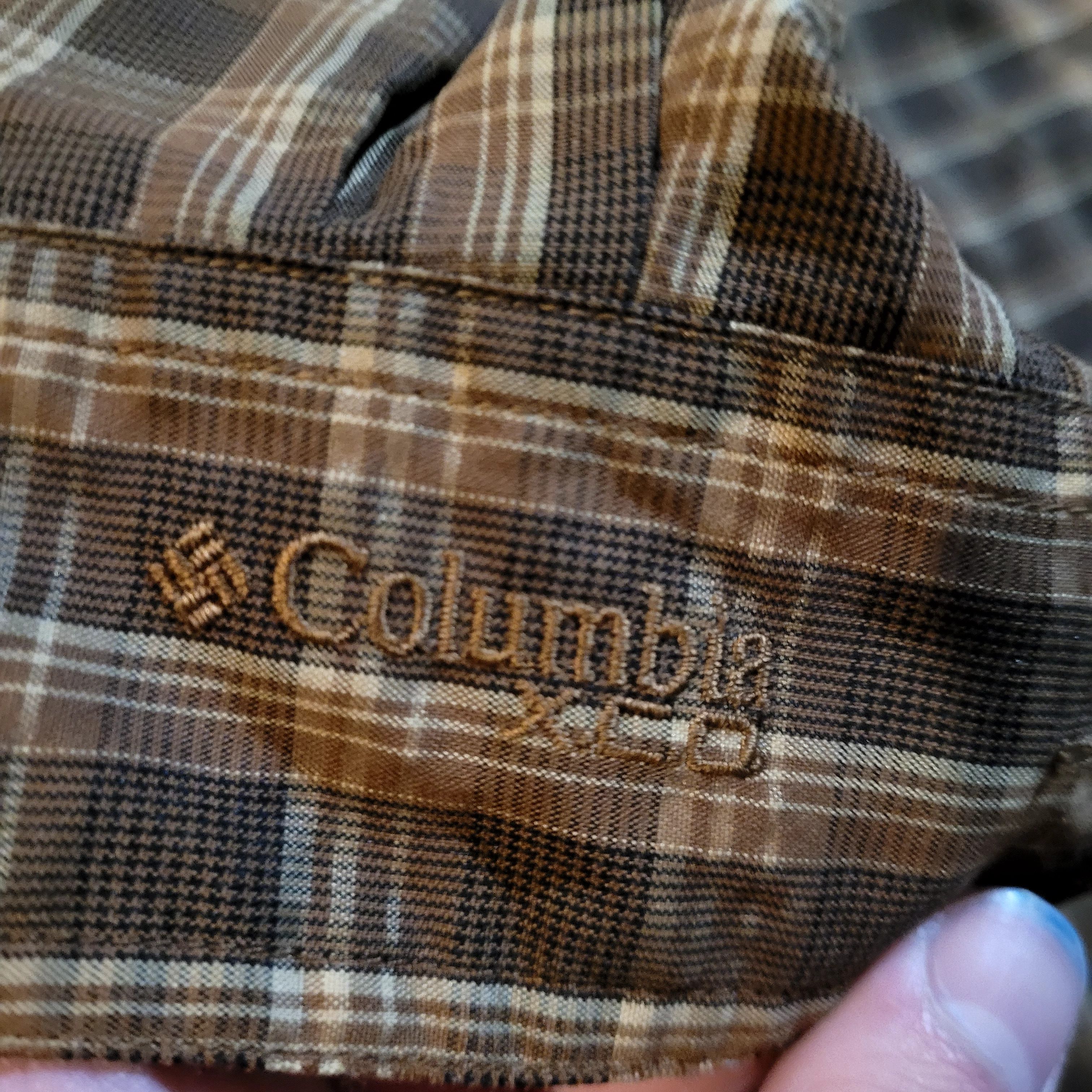Columbia Men's Columbia XCO Brown/Orange/Beige Plaid Button Up Size US L / EU 52-54 / 3 - 2 Thumbnail