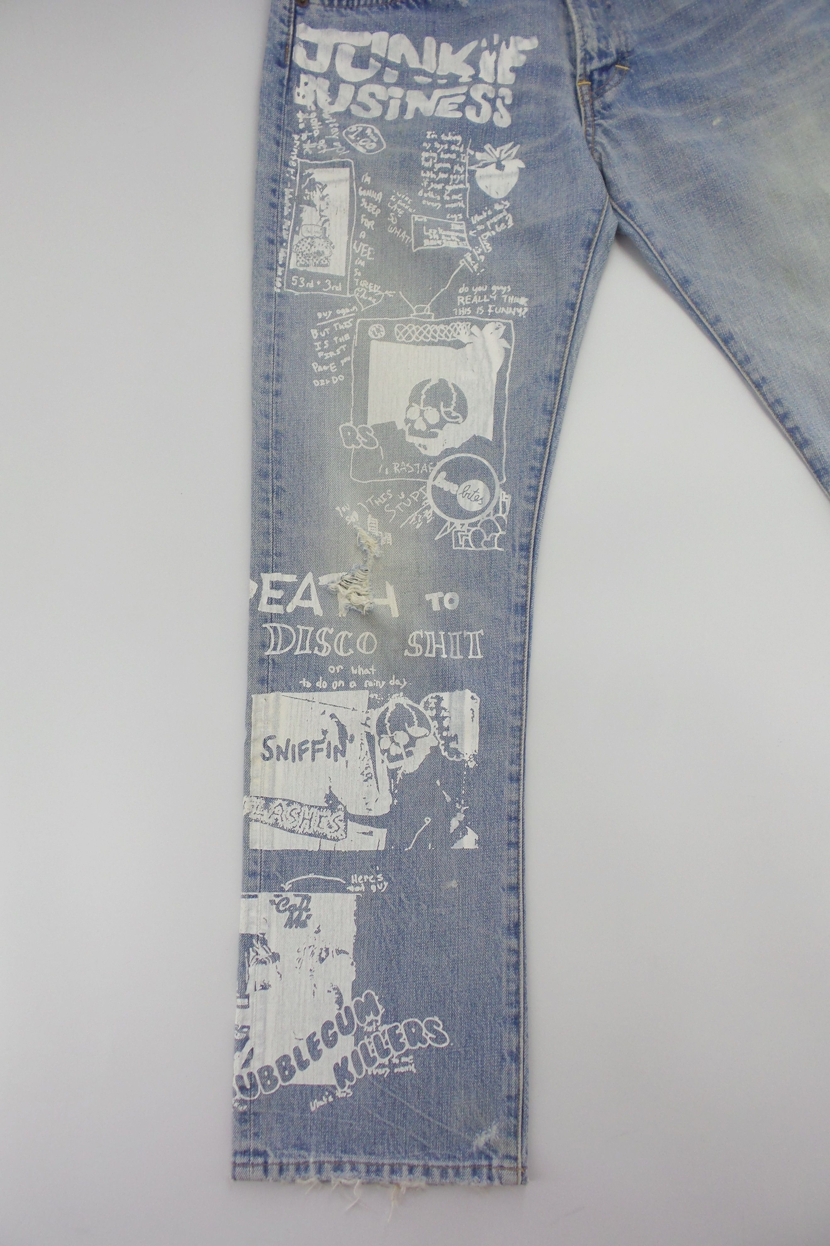 Japanese Brand RNA. Inc Painted Jeans W32xL30.5 Size US 32 / EU 48 - 6 Thumbnail