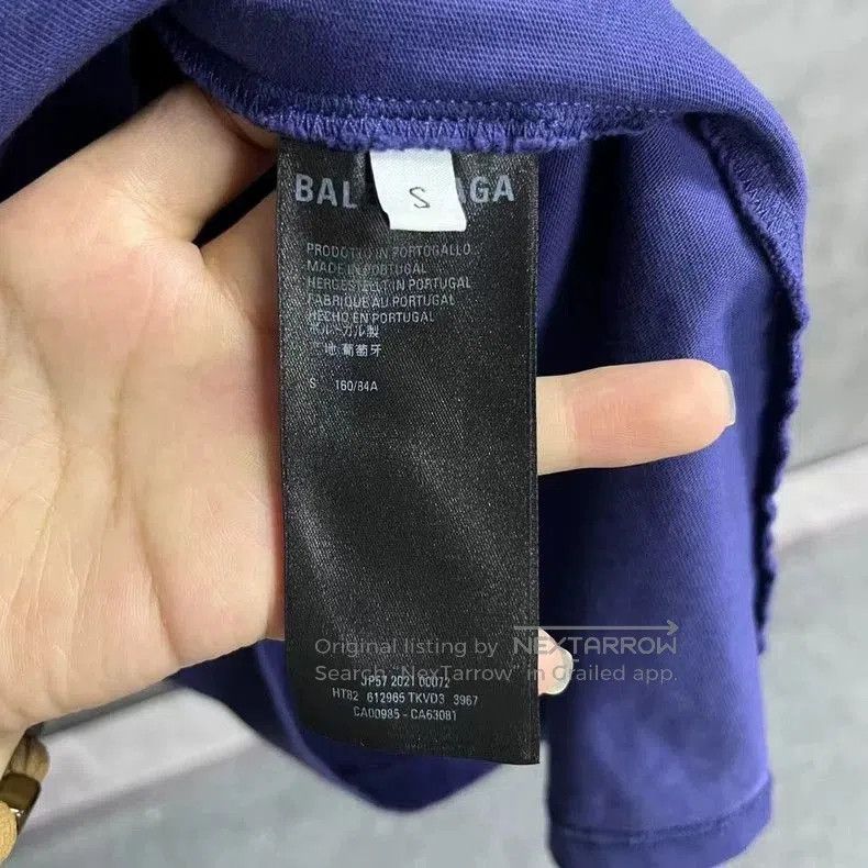Balenciaga Balenciaga Blue Logo Print Short Sleeve T-shirt. Size US S / EU 44-46 / 1 - 3 Thumbnail
