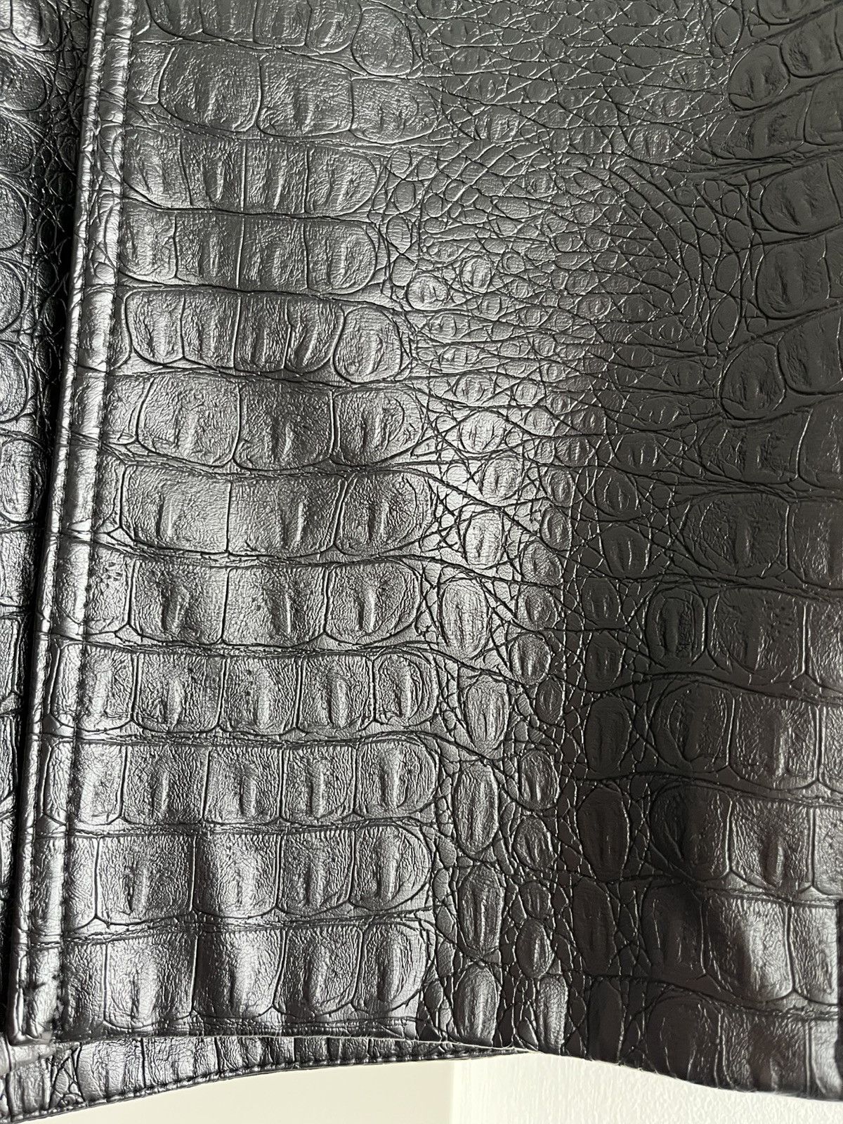 Soulland Super Rare Brand New Croc Embossed Leather Blazer Jacket Size US XL / EU 56 / 4 - 11 Thumbnail