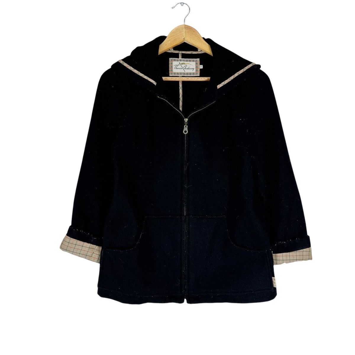 Burberry ❄️THOMAS BURBERRY HOODIE WOOL JACKET Size M / US 6-8 / IT 42-44 - 1 Thumbnail
