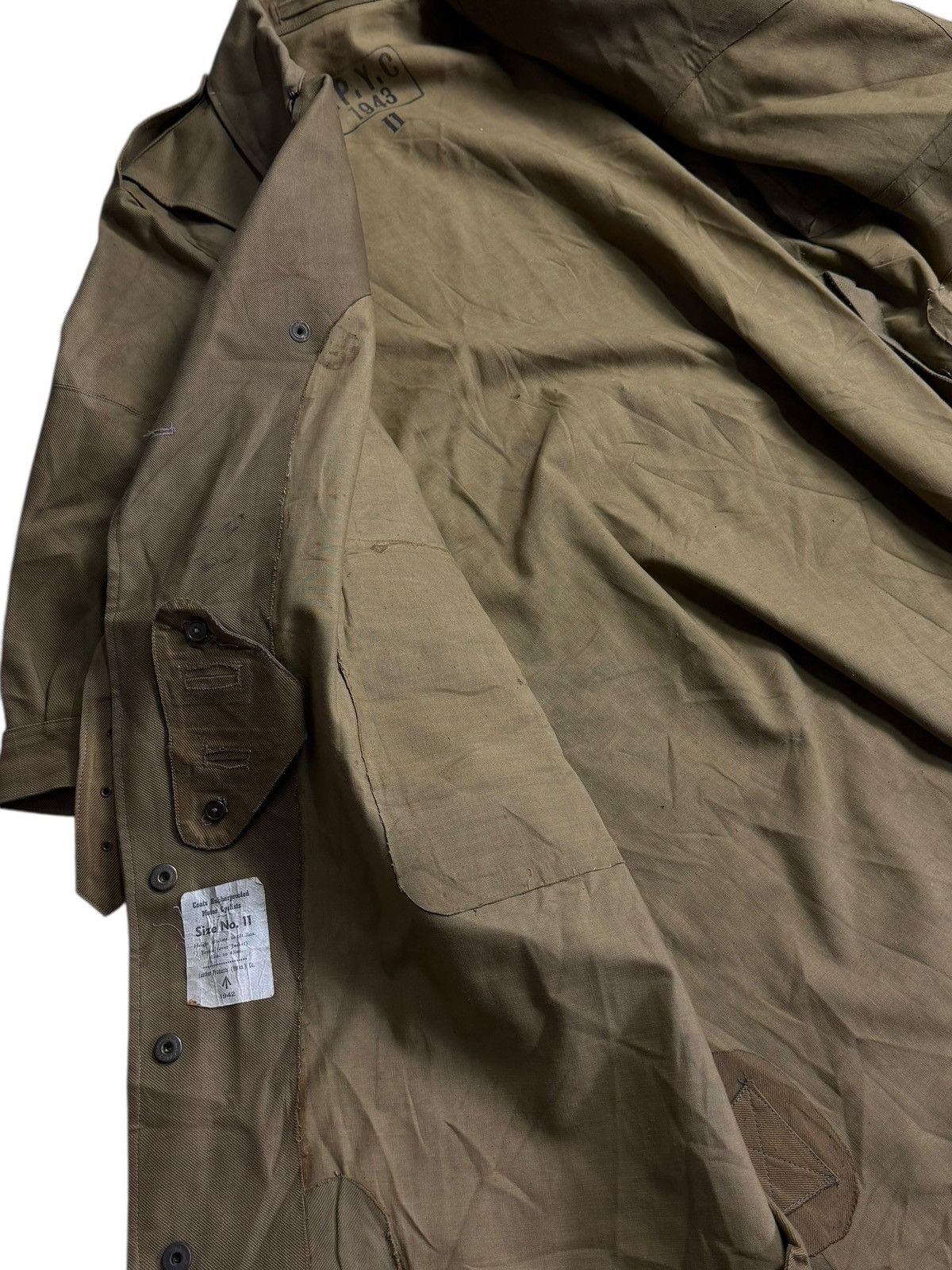Vintage 40s WW2 Vintage British Army Dispatch Rider Coat Motorcycle Size US XL / EU 56 / 4 - 10 Thumbnail