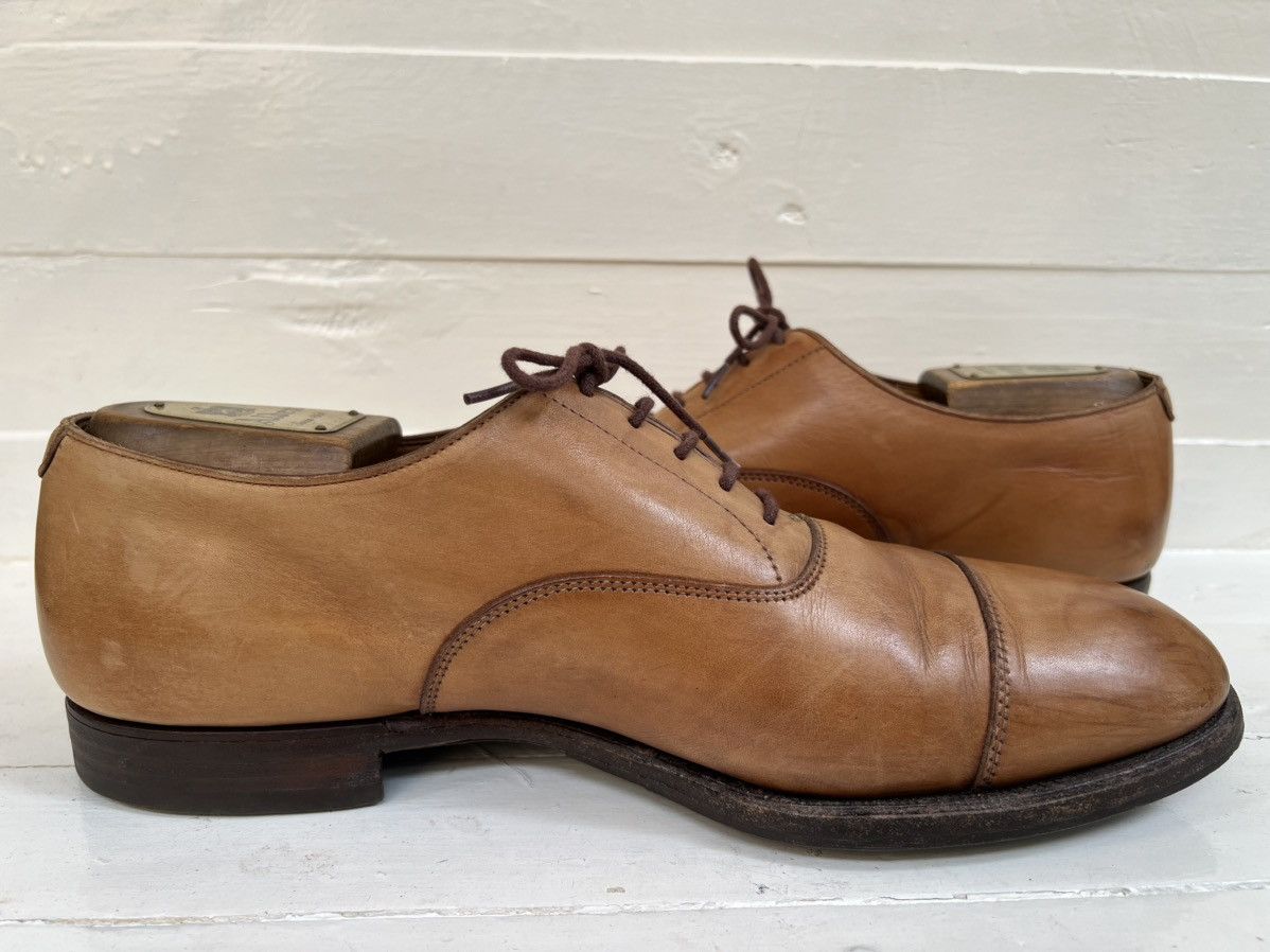 Crockett & Jones Crockett Jones Handgrade Brown leather Cap Toe Oxford Shoes Size US 10 / EU 43 - 9 Thumbnail