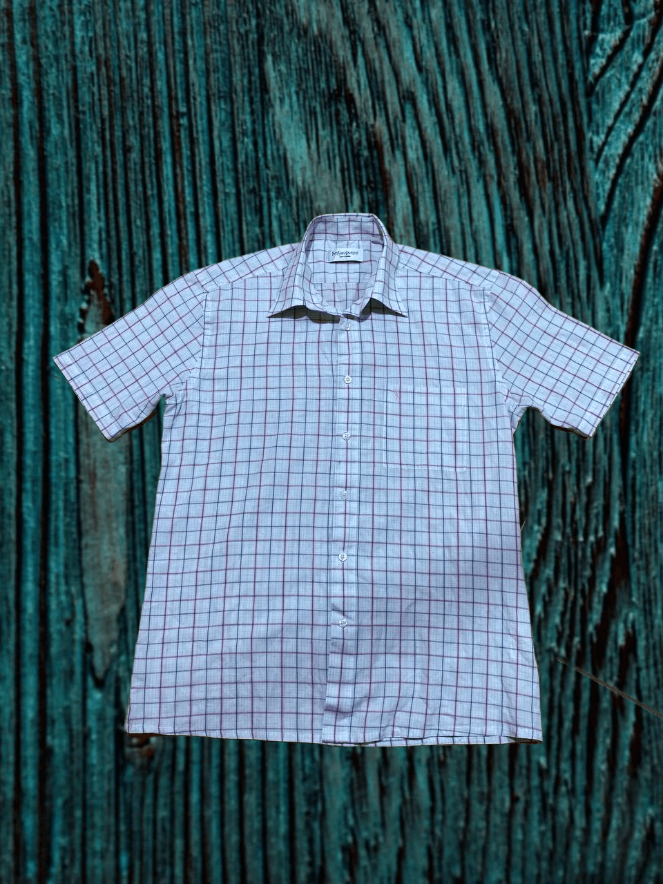 Yves Saint Laurent YVES SEINT LAURENT Men's Short Sleeve Button Down Shirt Size US M / EU 48-50 / 2 - 1 Thumbnail