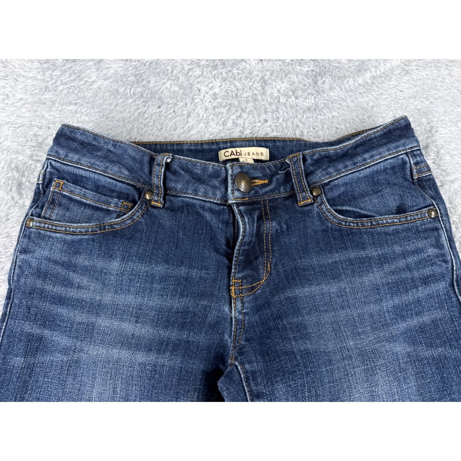 Vintage Cabi Jeans Bootcut Denim Blue 26x30 Regular 26 Waist 30 Inseam Women 2 Cotton Blend Stretch Medium Wash 5-Pocket Jeans Size 26" / US 2 / IT 38 - 4 Thumbnail