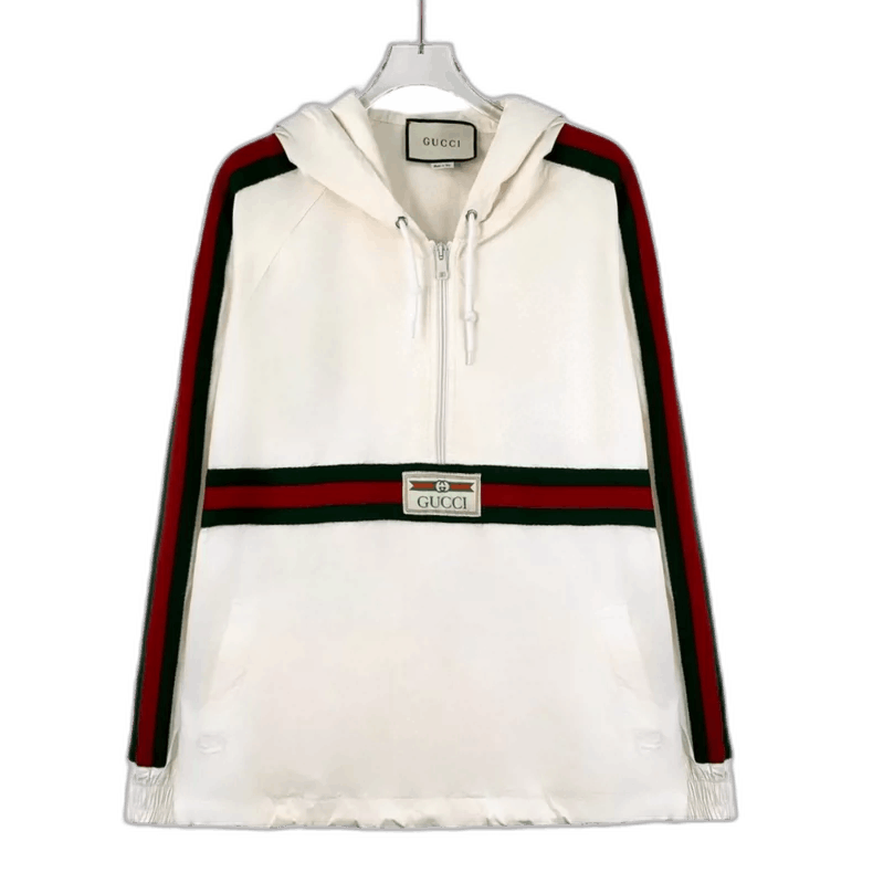 Gucci Gucci Beige Striped Cotton Hoodie Sweatshirt-2505 Size L / US 10 / IT 46 - 1 Thumbnail