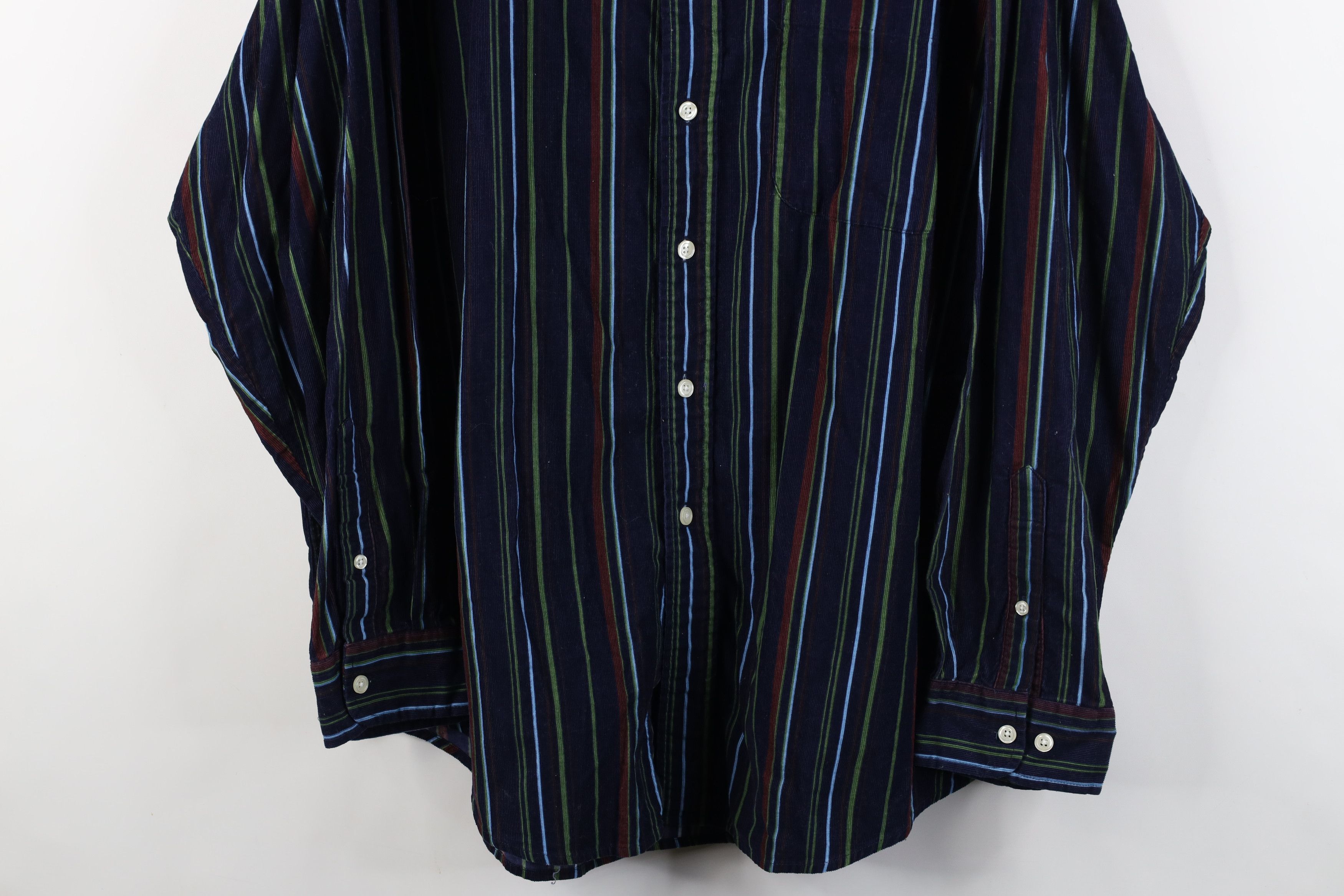 Vintage Vintage 90s Y2K Streetwear Corduroy Collared Button Shirt Size US XL / EU 56 / 4 - 3 Thumbnail