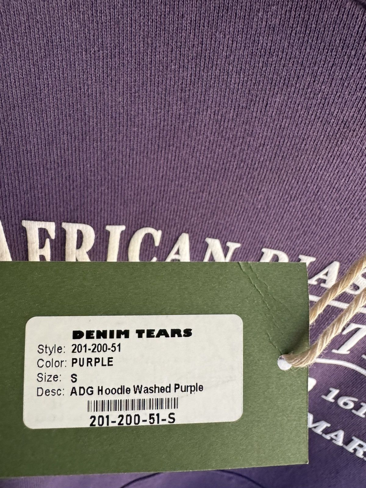 DENIM TEARS Denim Tears ADG Hoodie Washed Purple Size US S / EU 44-46 / 1 - 4 Thumbnail