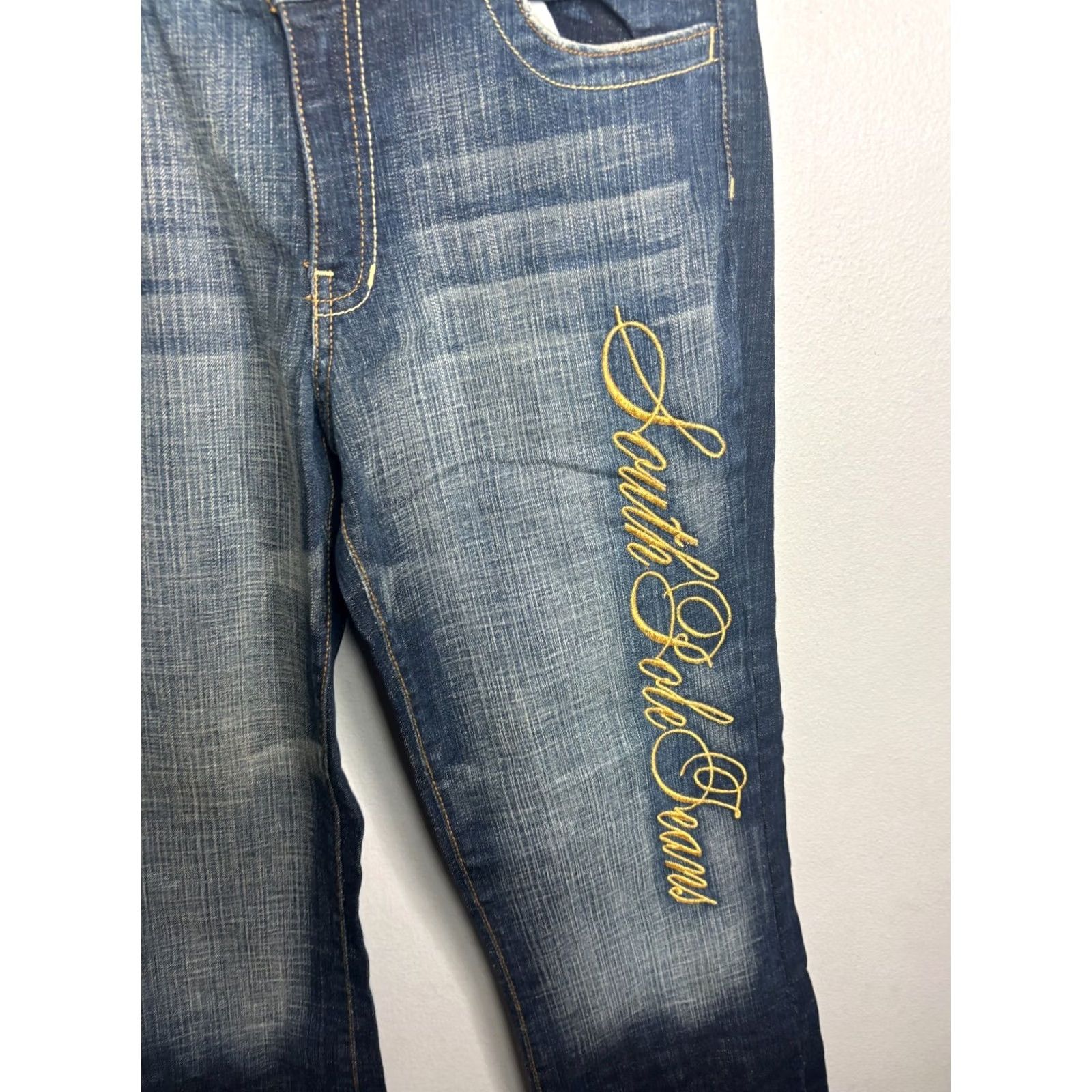 Southpole Southpole Jeans Womens Size 11 Denim Low Rise Flare Stretch 90s Logo Hip Hop Baggy Blue Reach for Jeans 3694 Size 32" / US 10 / IT 46 - 2 Thumbnail
