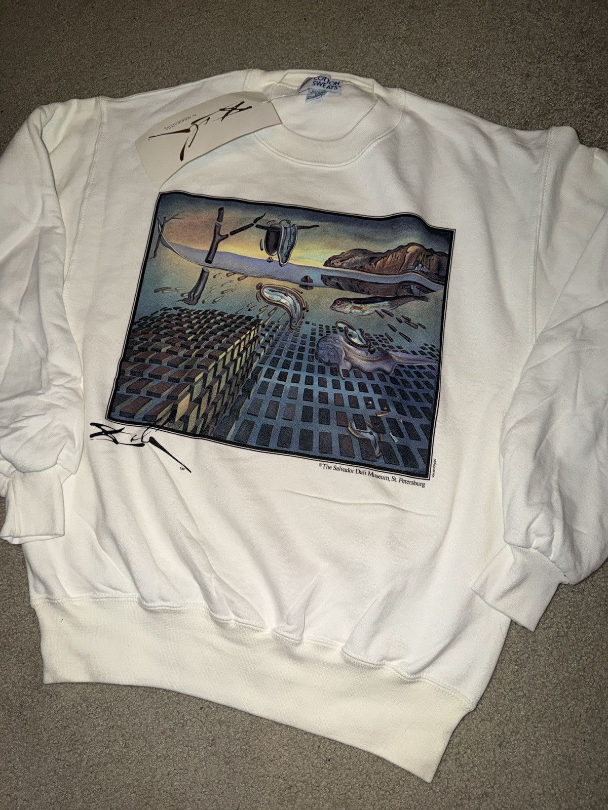 Vintage 90s VTG SALVADOR DALI ART CREWNECK DS W/ TAGS M/L Size US M / EU 48-50 / 2 - 1 Thumbnail