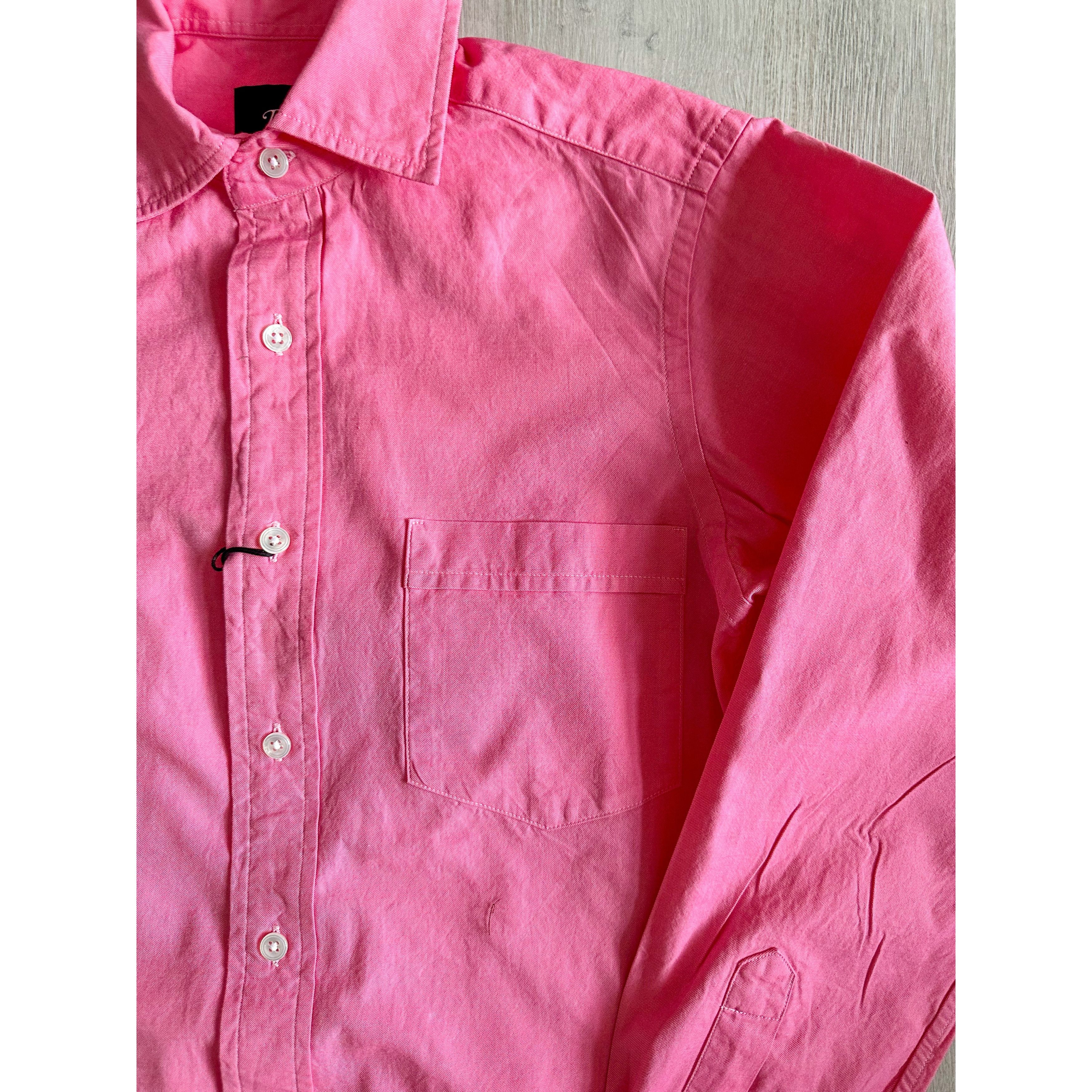 Drake's Drake's Pink Spread Collar Button Down Shirt Size US XS / EU 42 / 0 - 5 Thumbnail