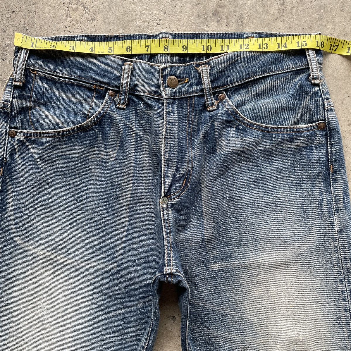 Japanese Brand × Jean × Vintage W32💥 Vintage Japan Big John Distressed Jeans Faded Pants Size US 32 / EU 48 - 5 Thumbnail