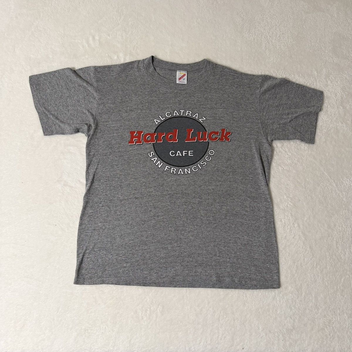 Hard Rock Cafe 80’s Vintage Alcatraz “Hard Luck” Cafe T-Shirt Made in USA Size US L / EU 52-54 / 3 - 1 Thumbnail