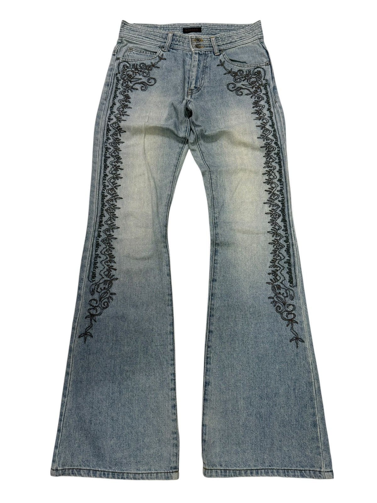 Morgan Homme Flared Jeans Japan Morgan Homme Faded Nice Design Denim Size US 29 - 2 Thumbnail