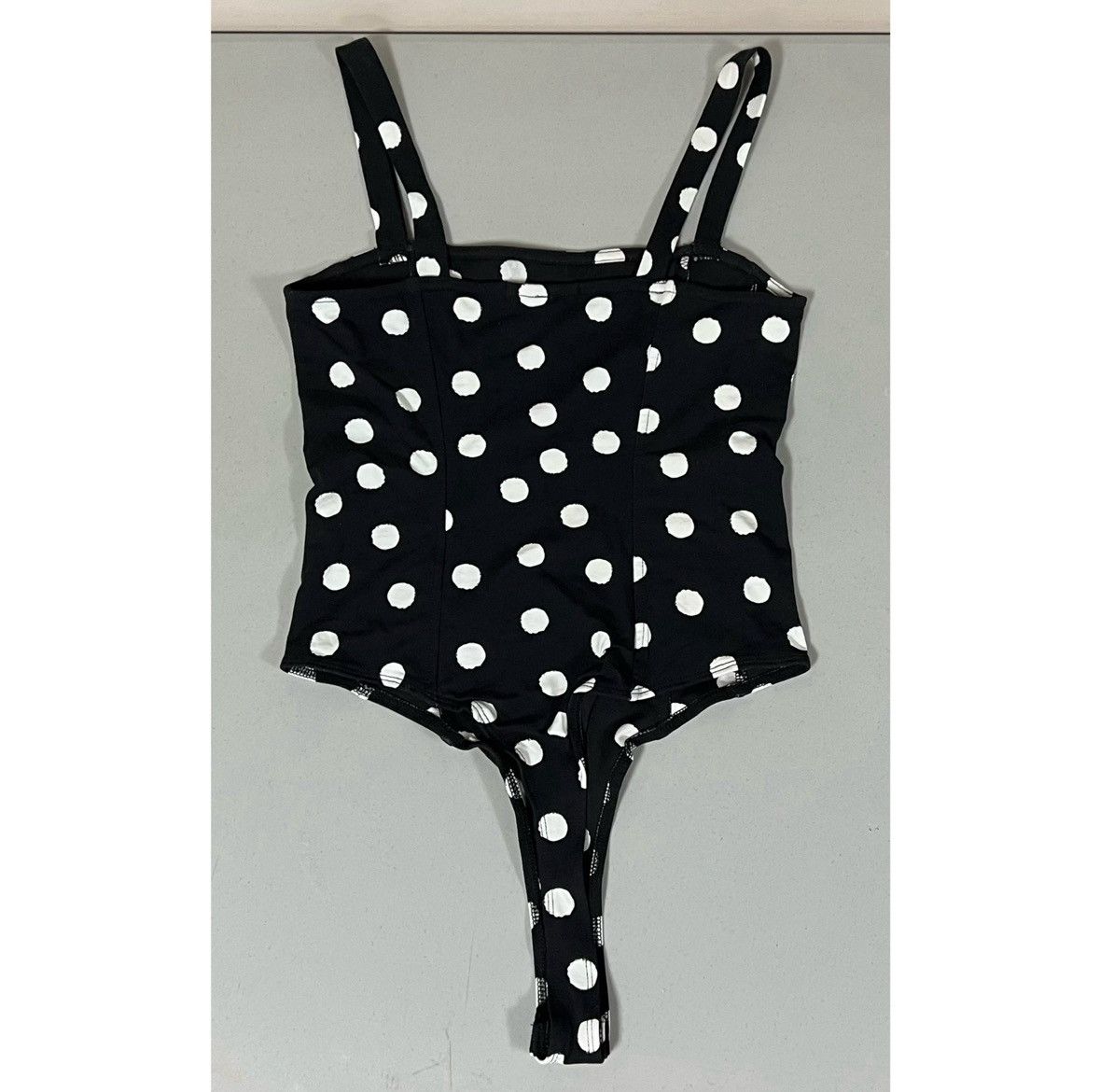 Vintage Black White Polka Dot Top Shirt Blouse Bodysuit Size M 🤍🖤 Size M / US 6-8 / IT 42-44 - 5 Thumbnail