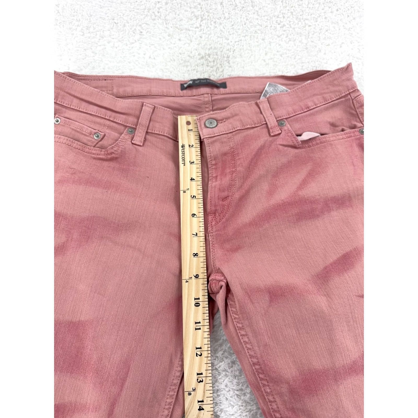Levi's Levi's 524 Too Superlow Jeans Womens 17M Pink Red Straight Denim Pants Hippie Retro Size 38" / US 16 / IT 52 - 6 Thumbnail