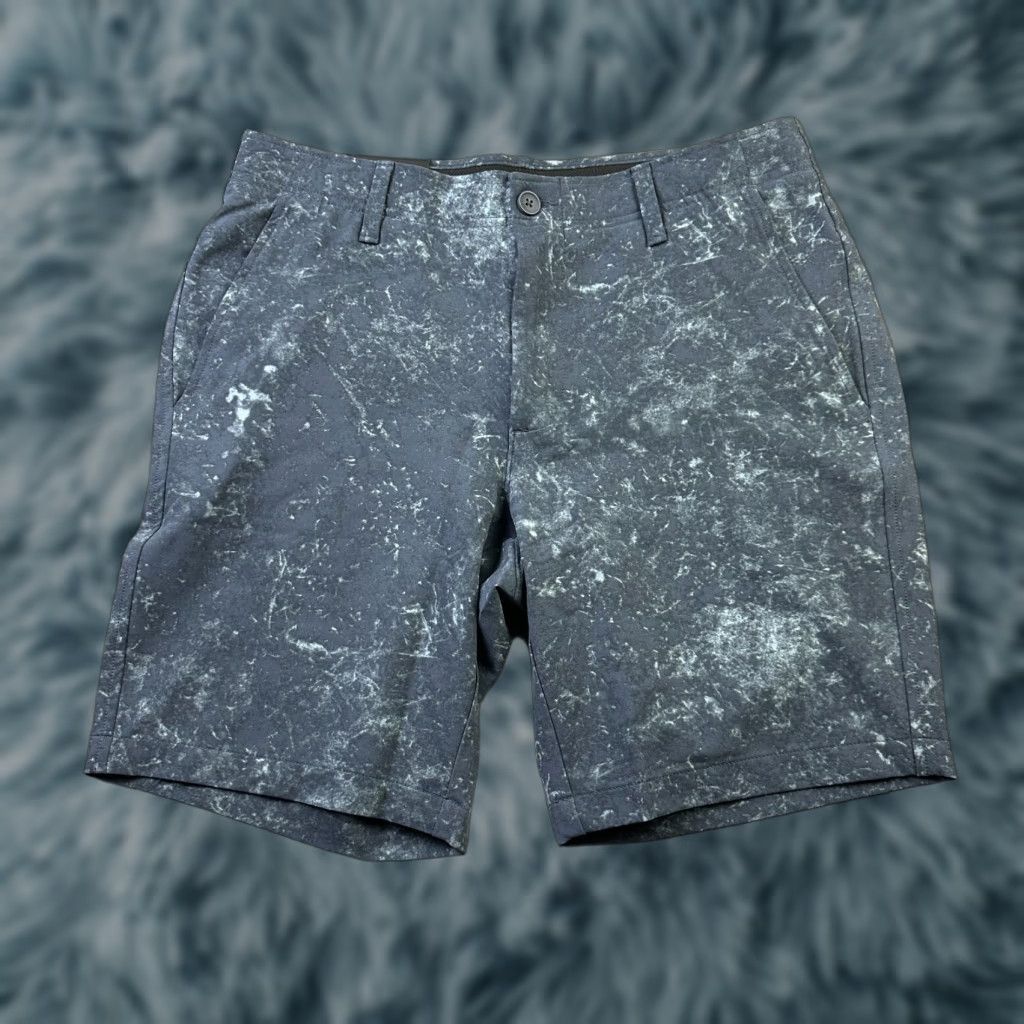 Under Armour Under Armour Shorts Mens 34 Blue Printed All Over Print Performance Golf Chino Casual Mens 34 Blue Logo Pockets Size US 34 / EU 50 - 1 Thumbnail