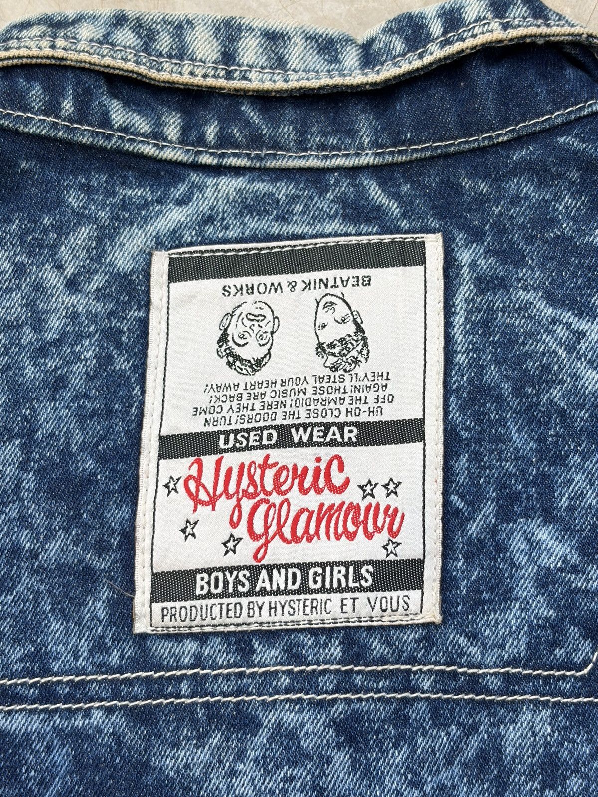 Hysteric Glamour Vintage 80s Hysteric Glamour Y2K Punk Denim Trucker Size US M / EU 48-50 / 2 - 3 Thumbnail