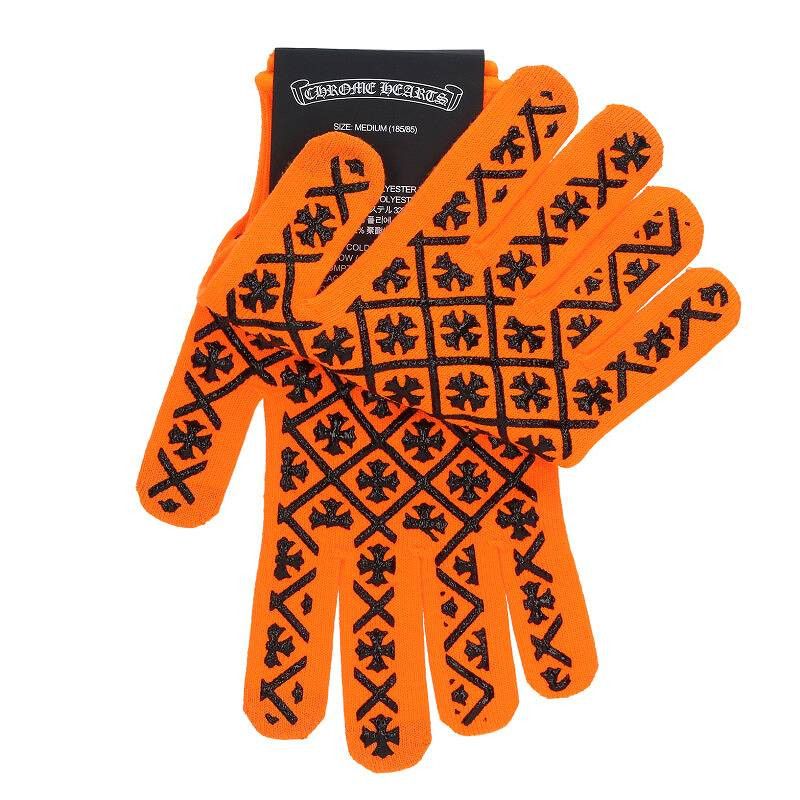Chrome Hearts Chrome Hearts Orange Logo Print Work Gloves Size ONE SIZE - 5 Thumbnail